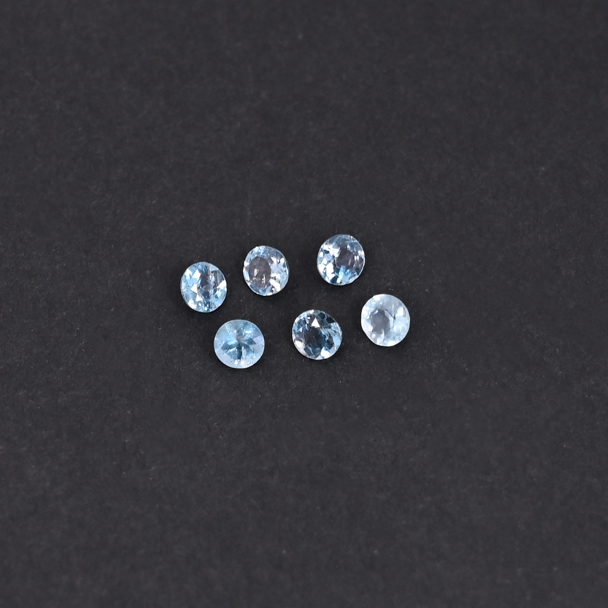 Natural Topaz 057 Carat  6 pieces weight  3x3mm Round Shape Loose Gemstone