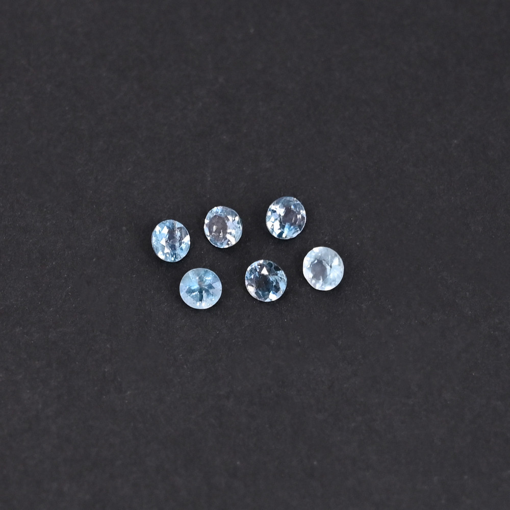 Image of Natural Topaz 0.57 Carat ( 6 pieces weight ) 3x3mm Round Shape Loose Gemstone