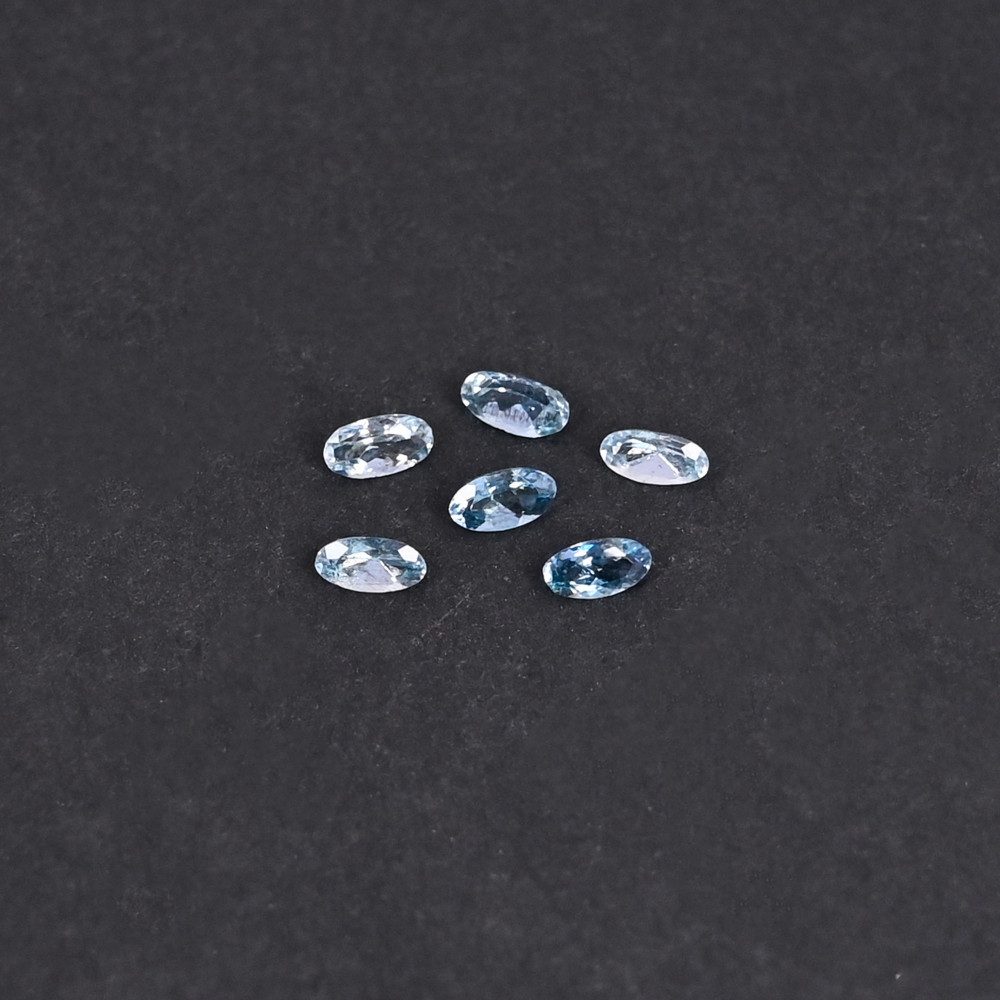 Image of Natural Topaz 0.52 Carat (6 Pieces Weight ) 3x2mm Oval Shape Loose Gemstone