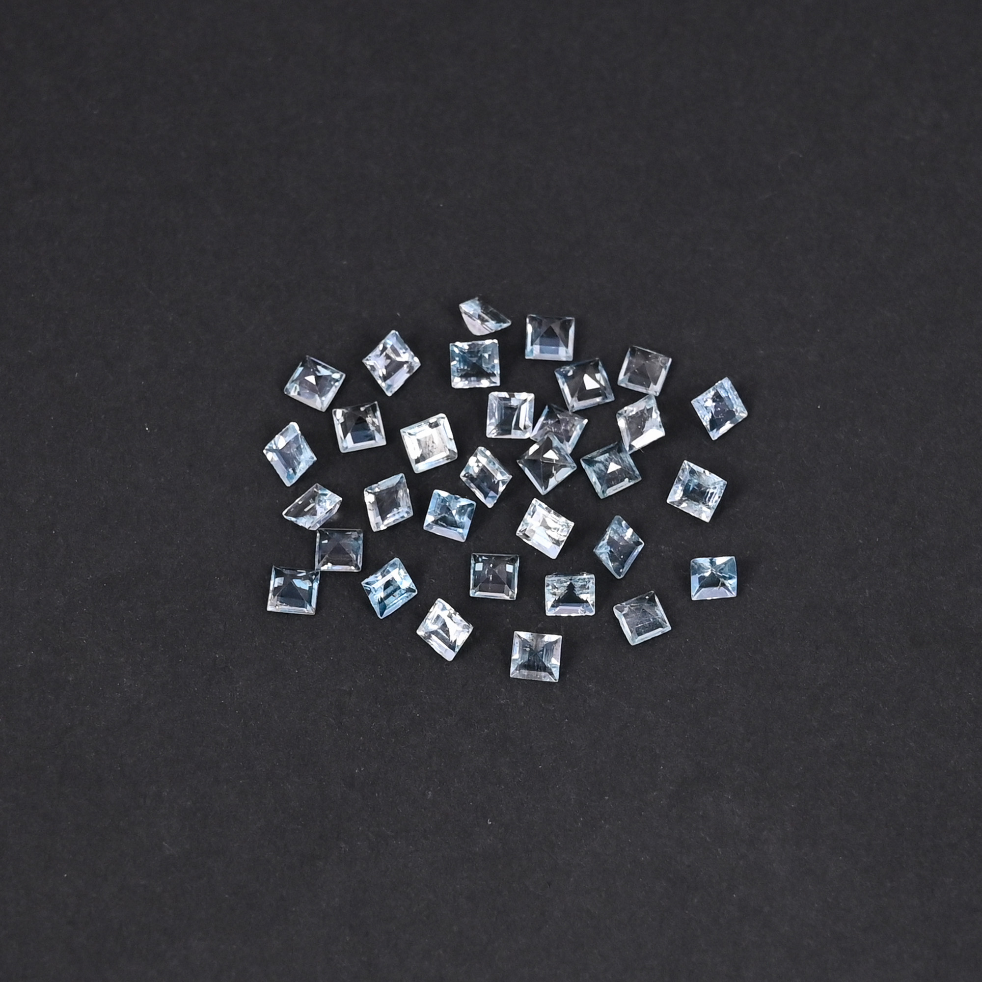 Natural Topaz 067 Carat  5 Pieces Weight   3x3mm Square  Shape Loose Gemstone