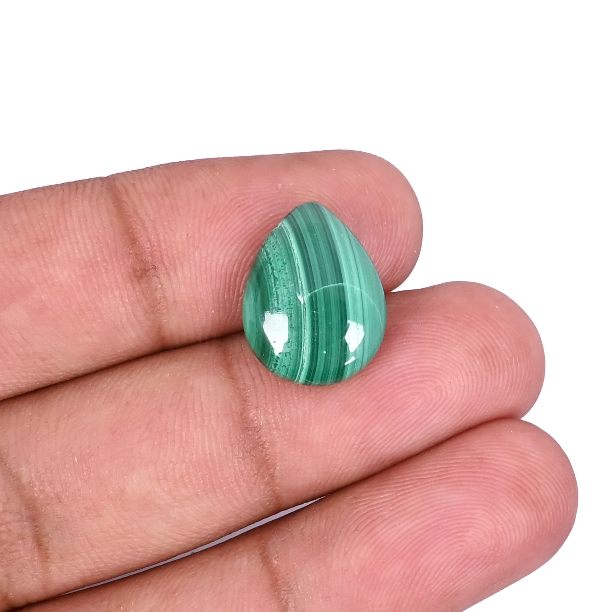 Natural Malachite 1189 Carat 16x12mm Pear Shape Loose Gemstone
