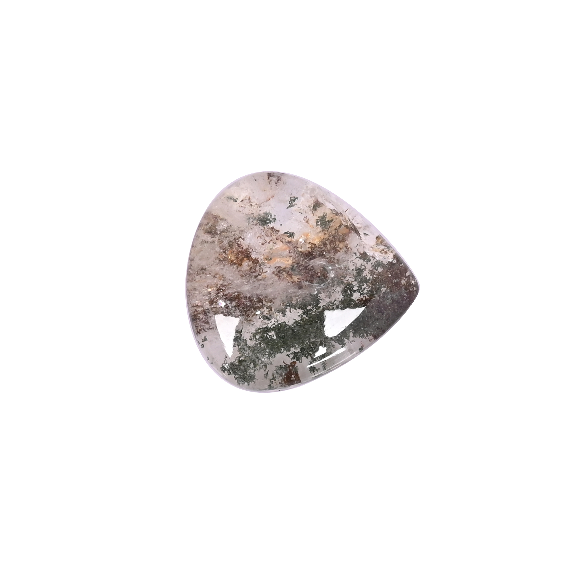 Natural Garden Quartz 1111 Carat 34x32mm Heart Shape Loose Gemstone