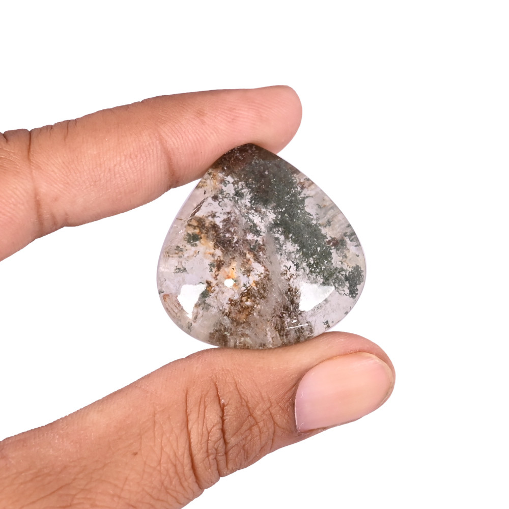 Image of Natural Garden Quartz 111.1 Carat 34x32mm Heart Shape Loose Gemstone