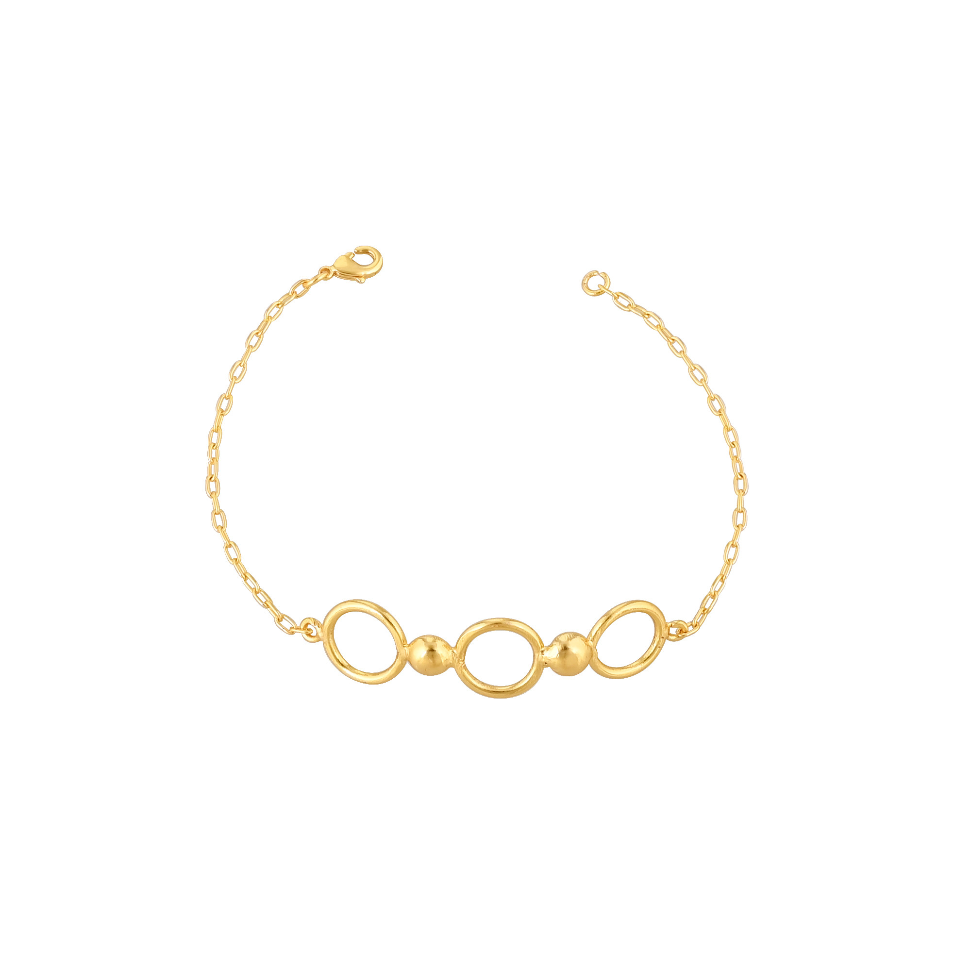 Yellow Gold Plated Brass Handmade Designer Unique Gift Women Bracelet Jewelry Custom Jewelry