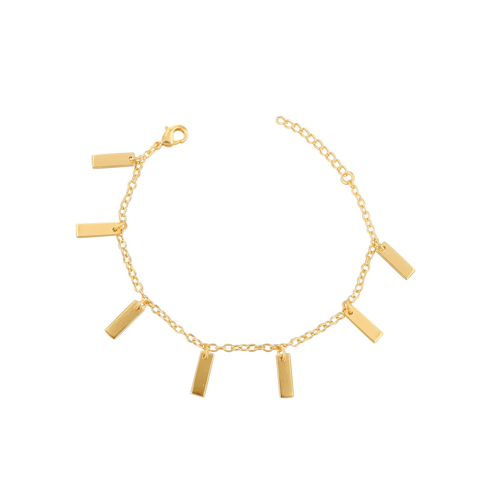 Image of Yellow Gold Plated Brass Handmade Designer Unique Gift Women Bracelet Jewelry Wholesale Jewelry