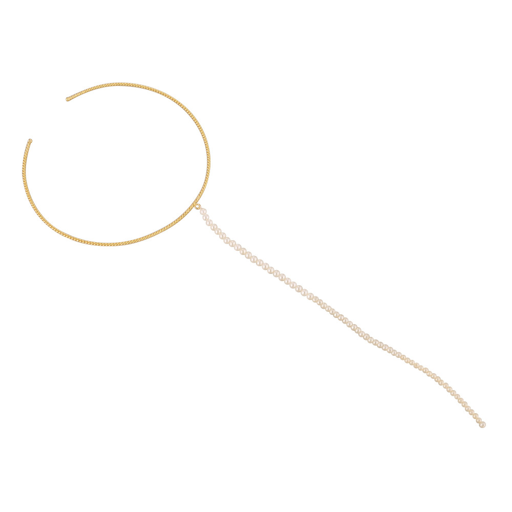 Image of Brass Yellow Gold Plated 25 pcs Wholesale Lot Handmade Designer Choker Pearl Beads Necklace Jewelry Women Brass Jewelry