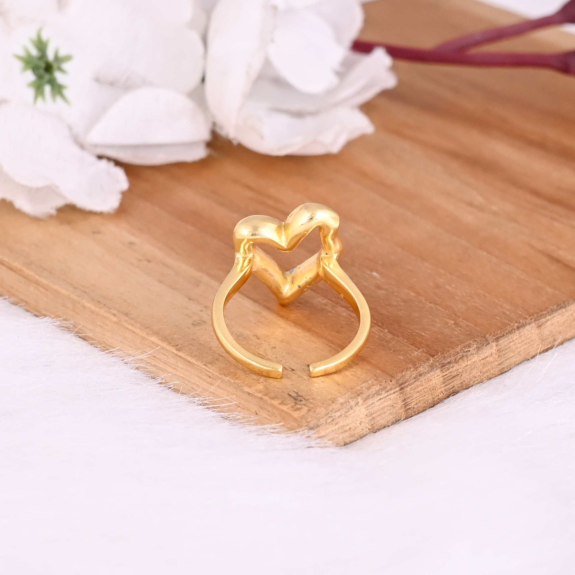 Wholesale Lot 25 Piece Yellow Gold Plated Plain Brass Handmade Designer Adjustable Ring