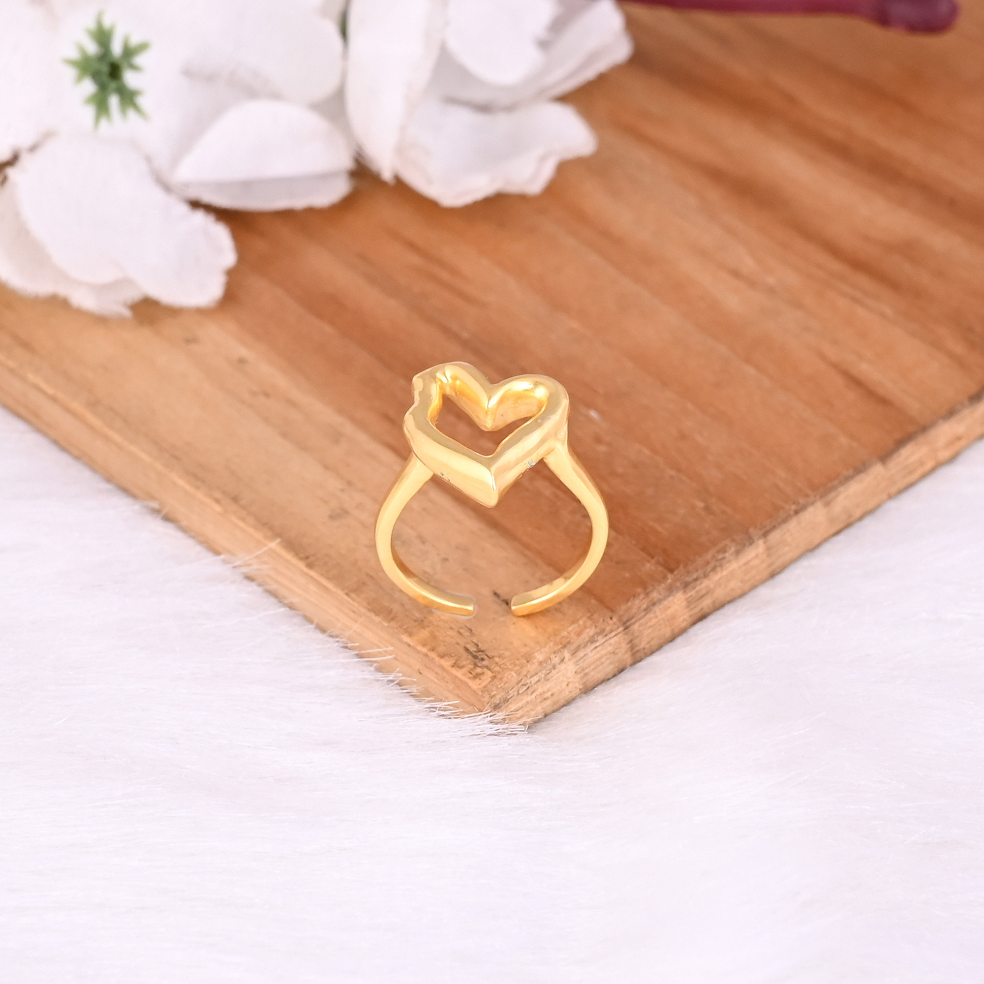 Wholesale Lot 25 Piece Yellow Gold Plated Plain Brass Handmade Designer Adjustable Ring