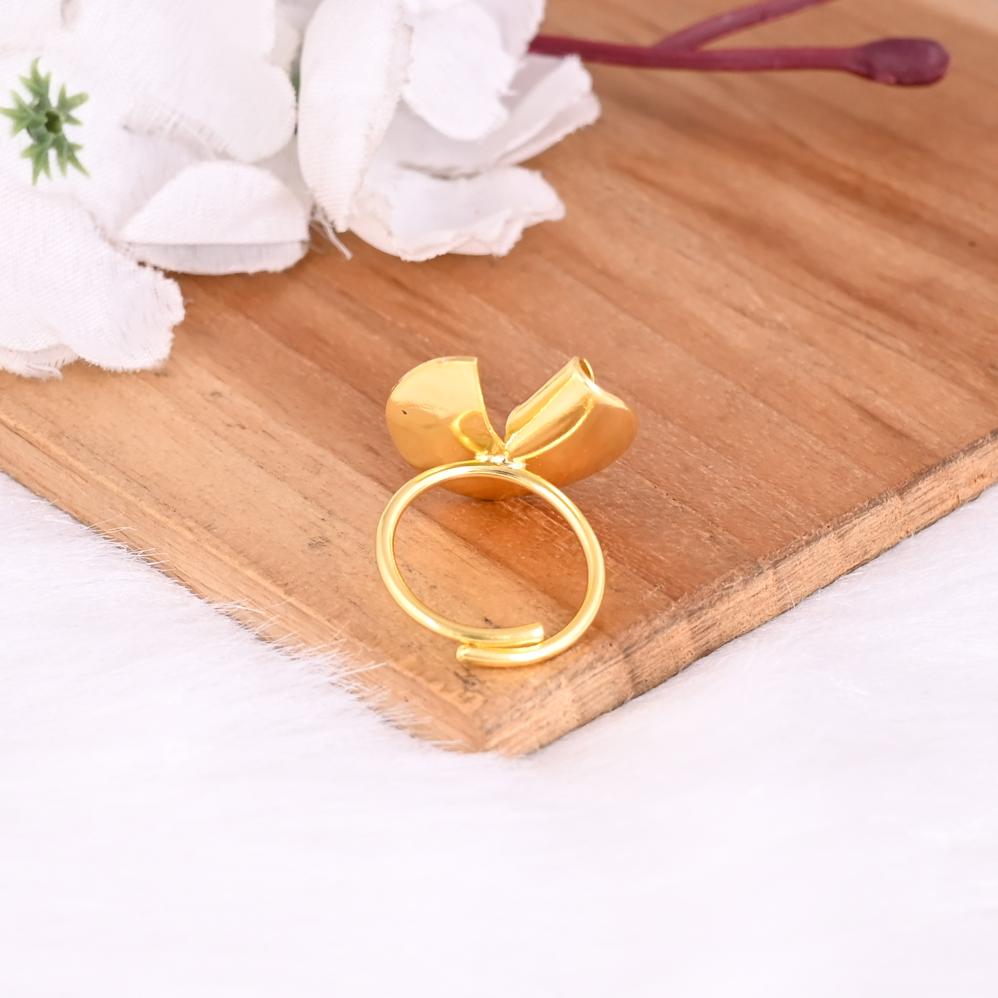 Wholesale Lot 25 Piece Yellow Gold Plated Brass Womens Adjustable Ring Charm jewelry Gift For Her
