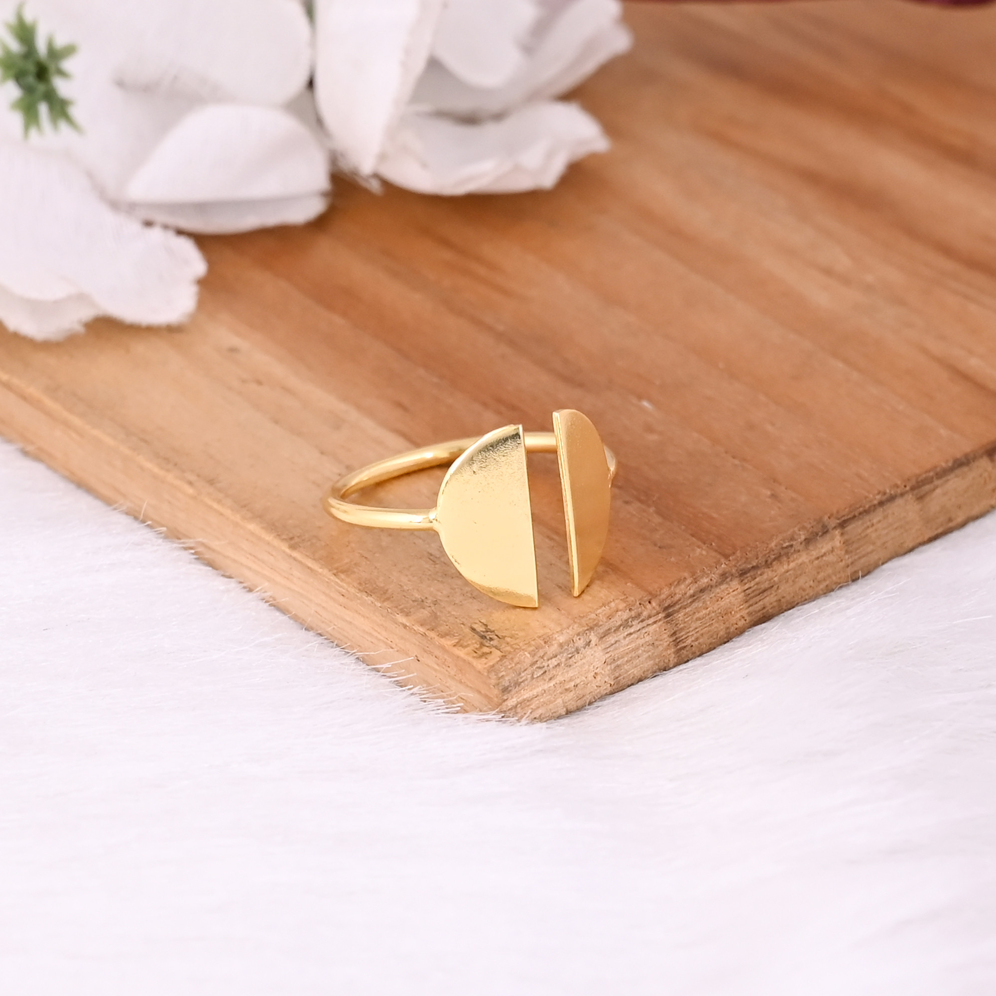Wholesale Lot 25 Piece Yellow Gold Plated Plain Brass Handmade Designer Birthday Gift Adjustable Ring