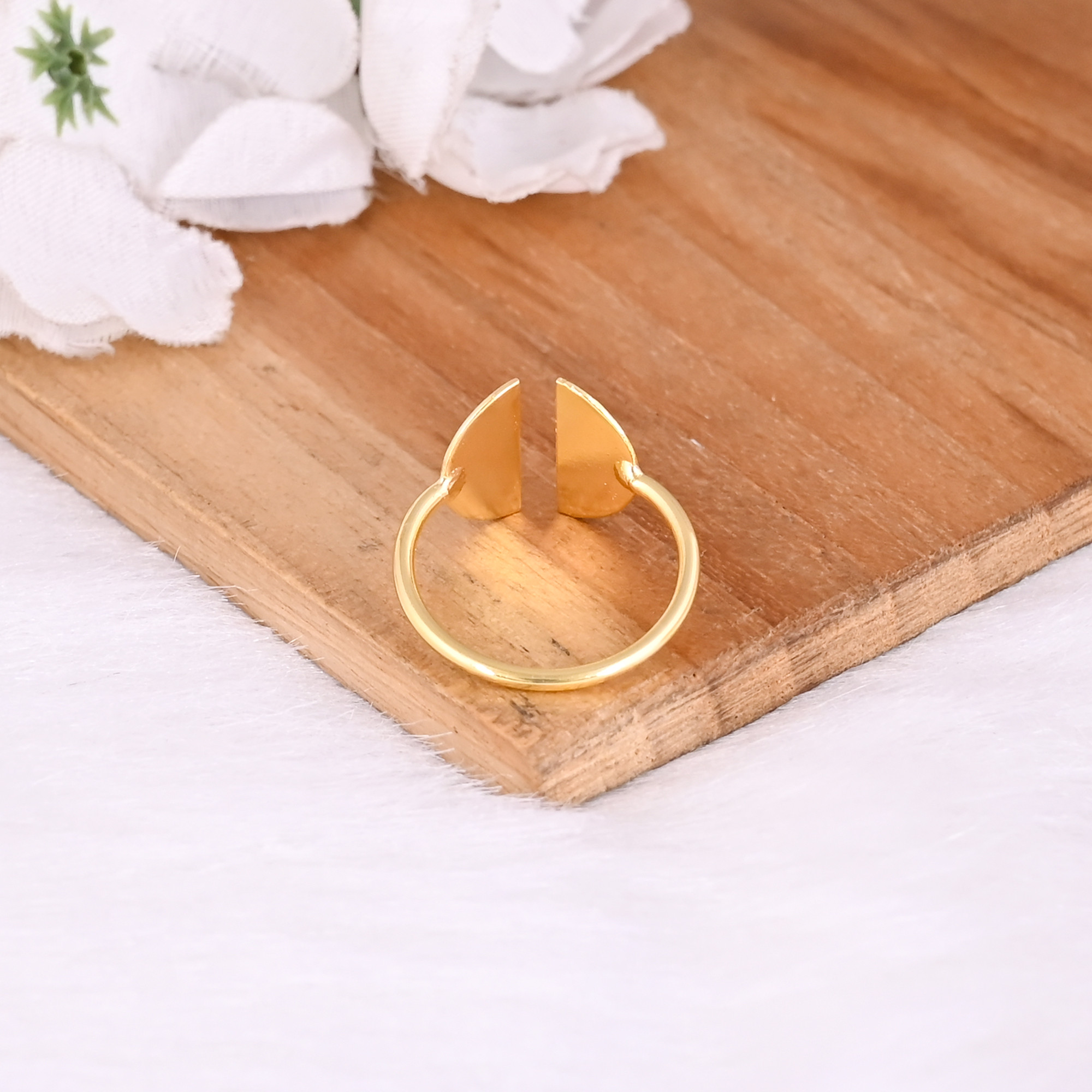 Wholesale Lot 25 Piece Yellow Gold Plated Plain Brass Handmade Designer Birthday Gift Adjustable Ring