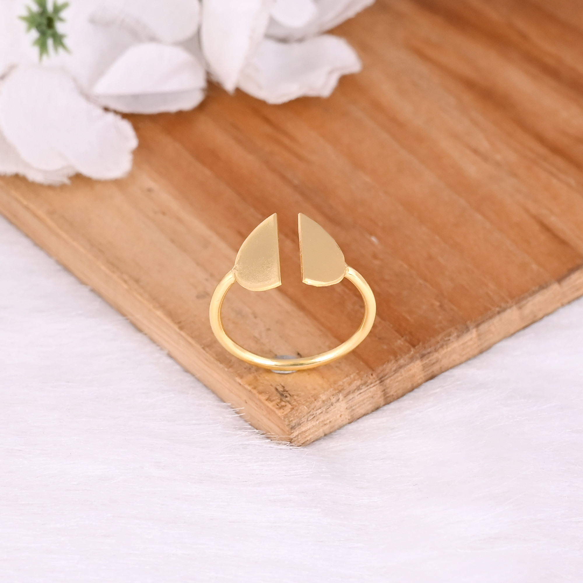 Wholesale Lot 25 Piece Yellow Gold Plated Plain Brass Handmade Designer Birthday Gift Adjustable Ring