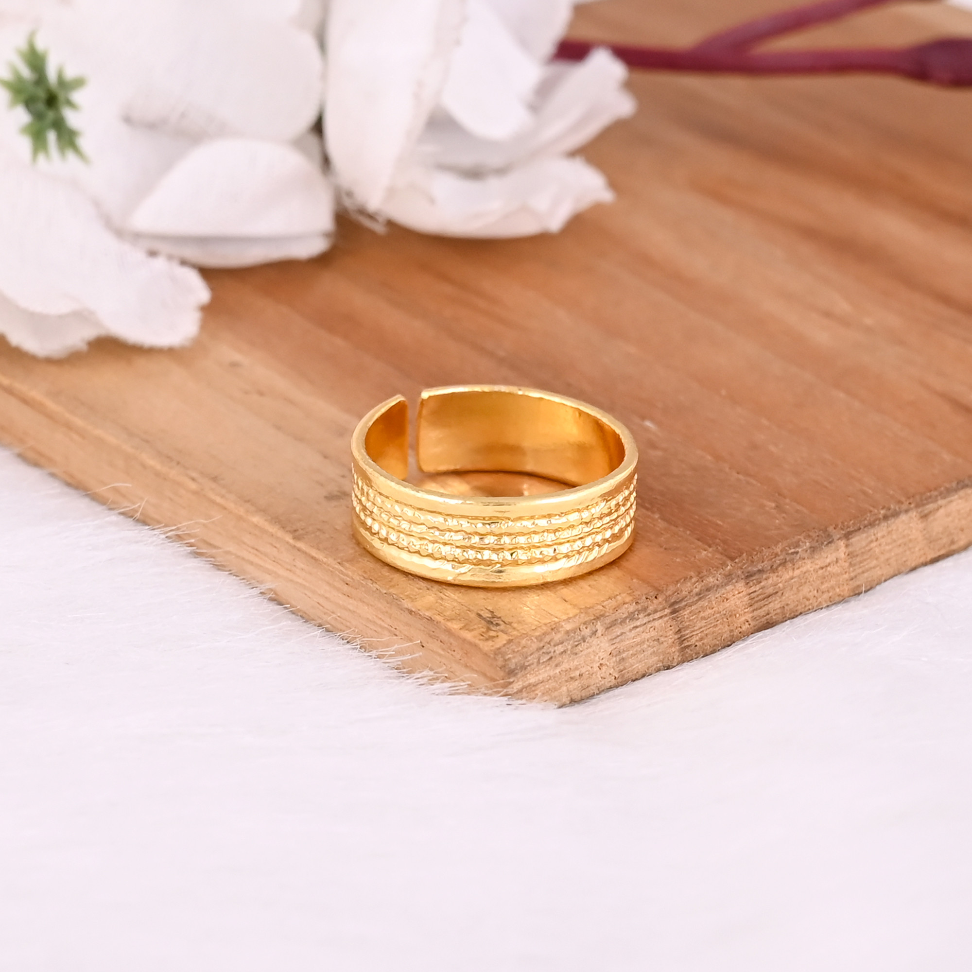 Yellow Gold Plated Brass Wholesale Lot 25 Piece Womens Adjustable Ring Fashionable Ring Designer Ring
