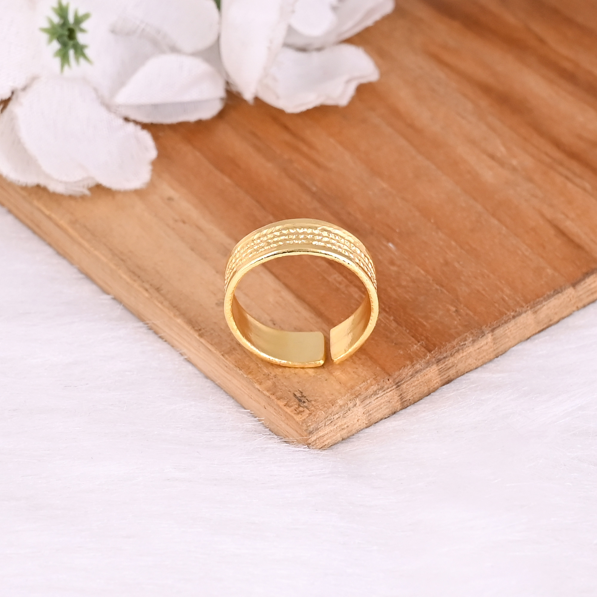 Yellow Gold Plated Brass Wholesale Lot 25 Piece Womens Adjustable Ring Fashionable Ring Designer Ring