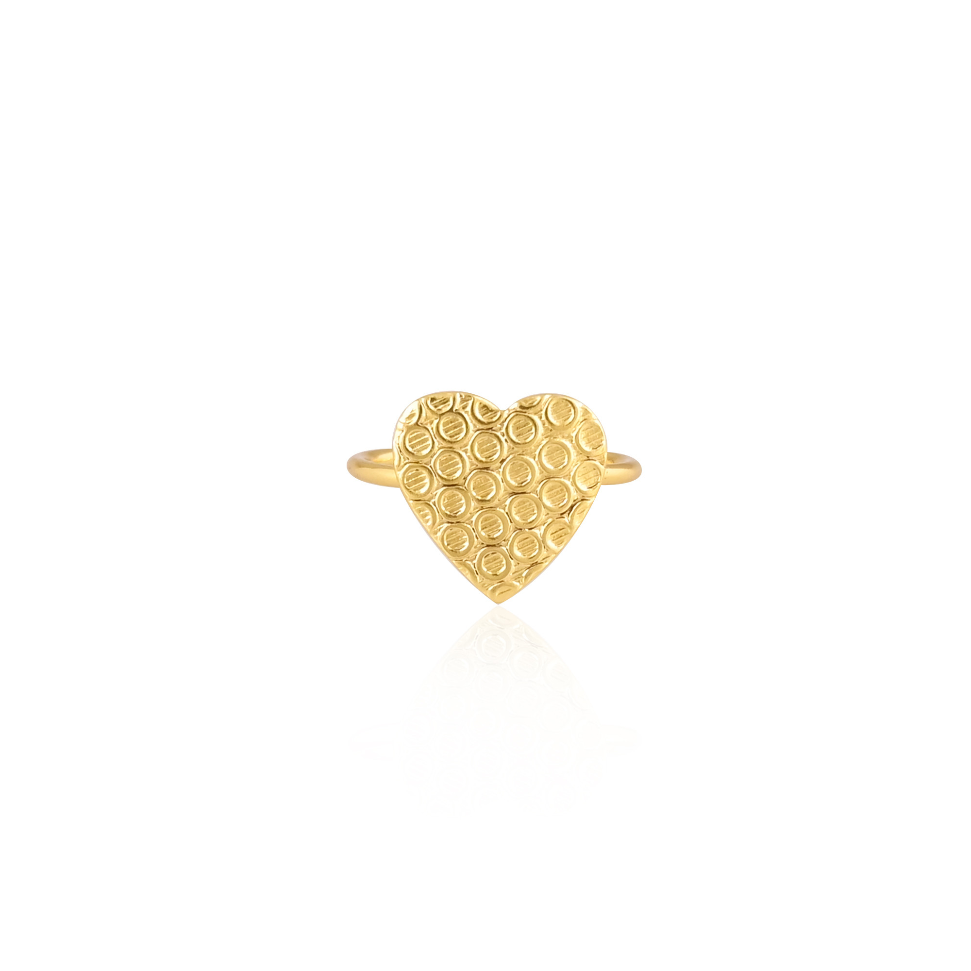 Wholesale Lot 25pcs Yellow Gold Plated Adjustable Brass Rings Handmade Designer Heart Shape Valentine Gift