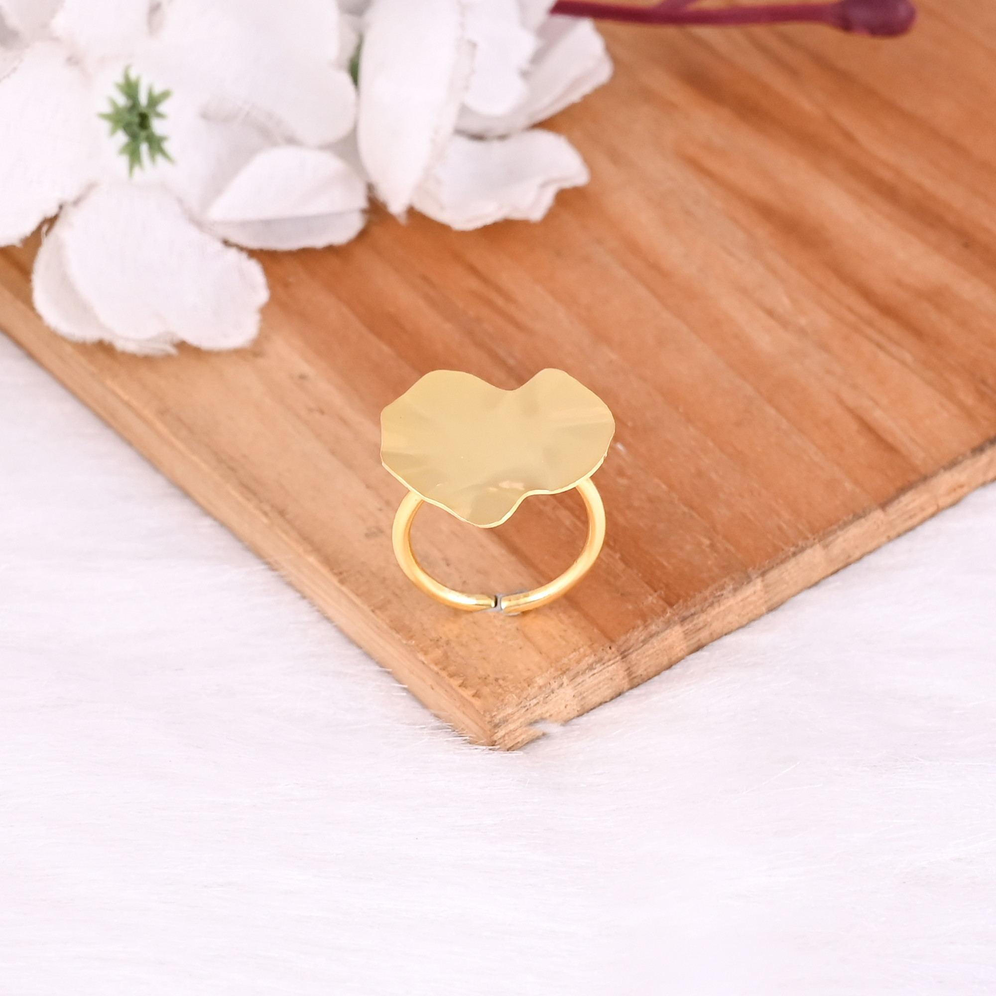 Yellow Gold Plated Brass Wholesale Lot 25 Pairs Adjustable Minimalist Handmade Designer Ring Trendy Ring