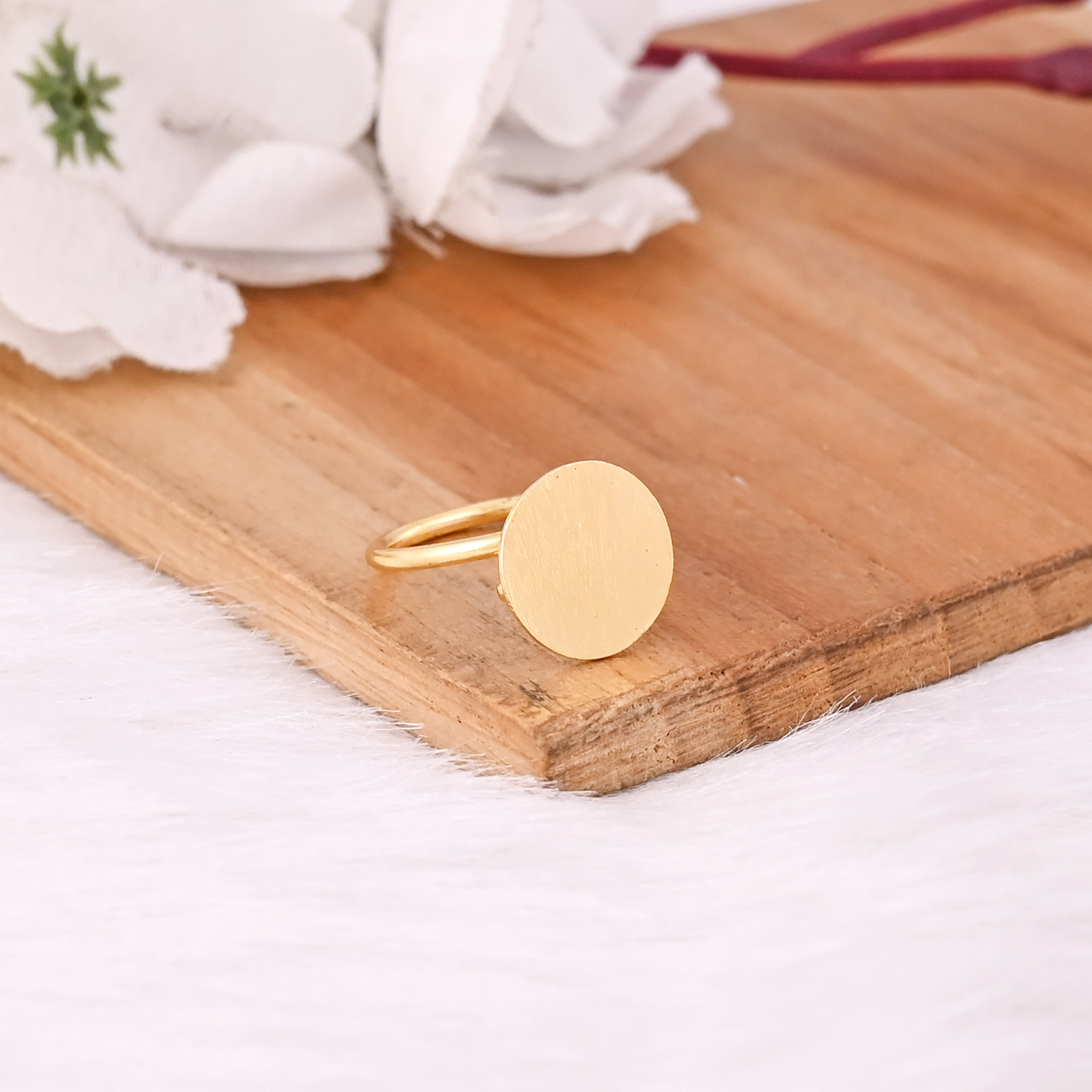 Wholesale Lot 25 Piece Handmade Minimalist Matte Finish Ring Yellow Gold Plated Brass Stackable Ring