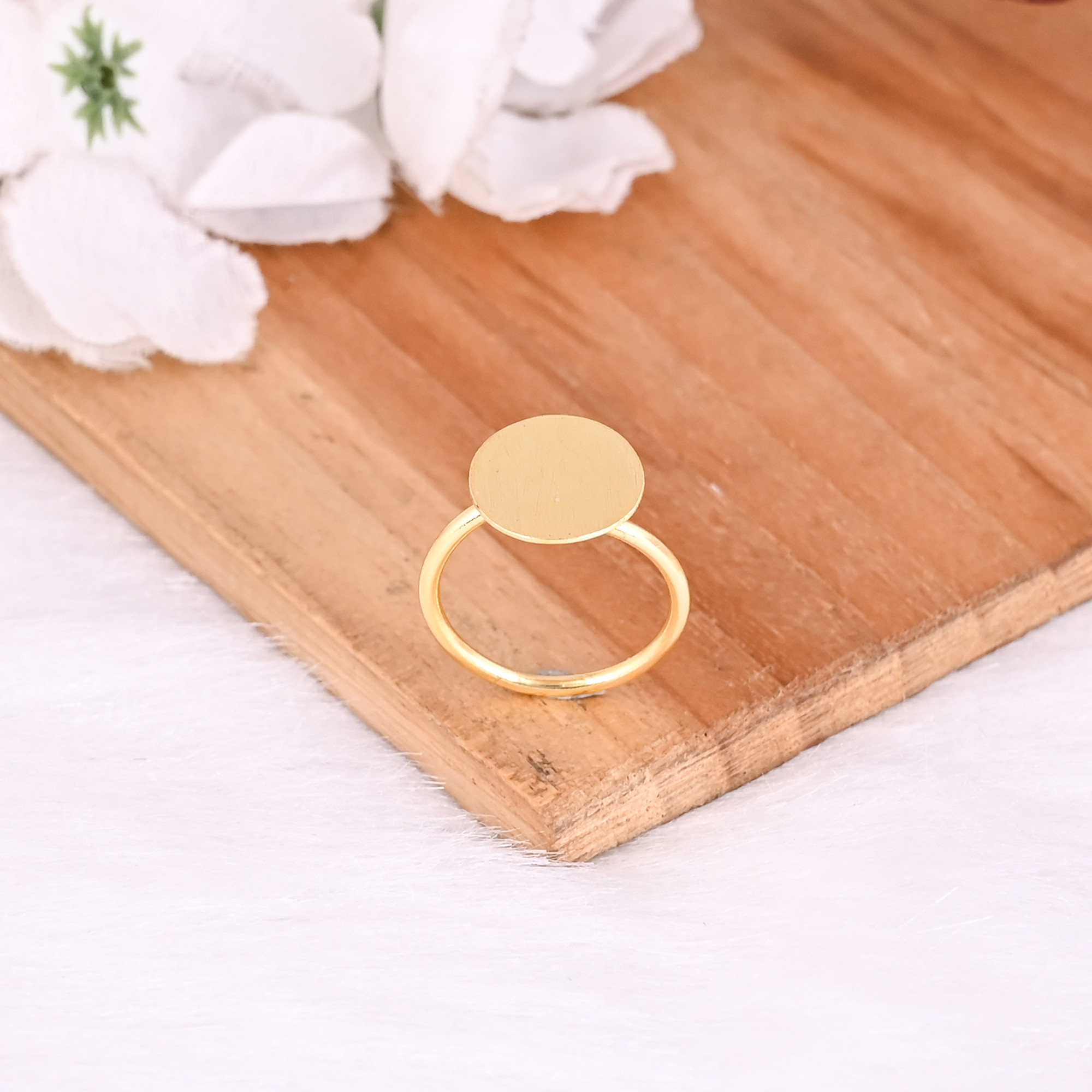 Wholesale Lot 25 Piece Handmade Minimalist Matte Finish Ring Yellow Gold Plated Brass Stackable Ring