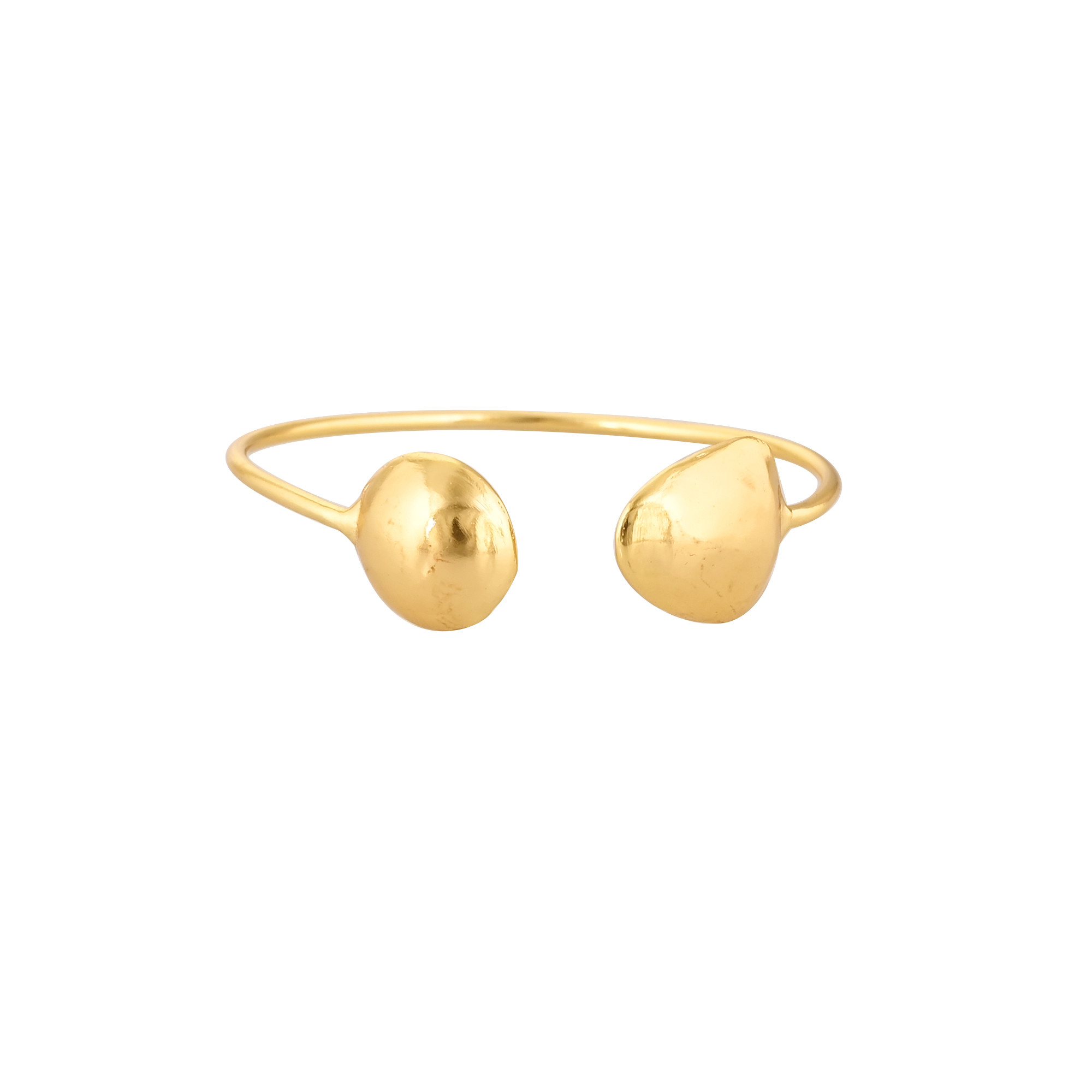 Yellow Gold Plated Brass Adjustable Cuff bangle Bracelet Dainty Jewelry Unique Gifts For Her