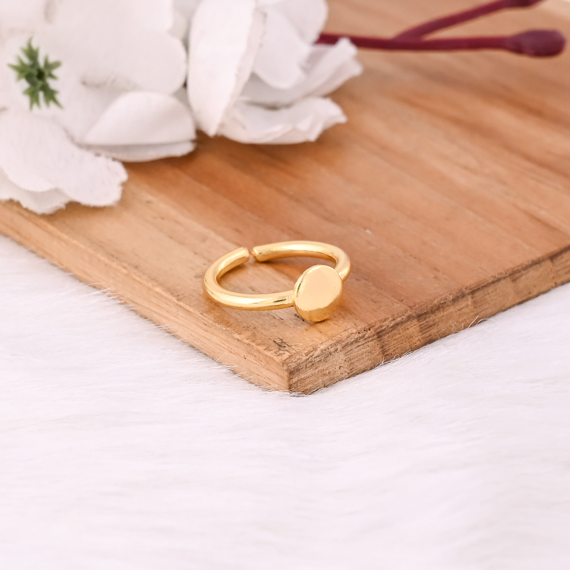Wholesale Lot 25 Piece Yellow Gold Plated Plain Brass Handmade Designer Adjustable Womens Ring