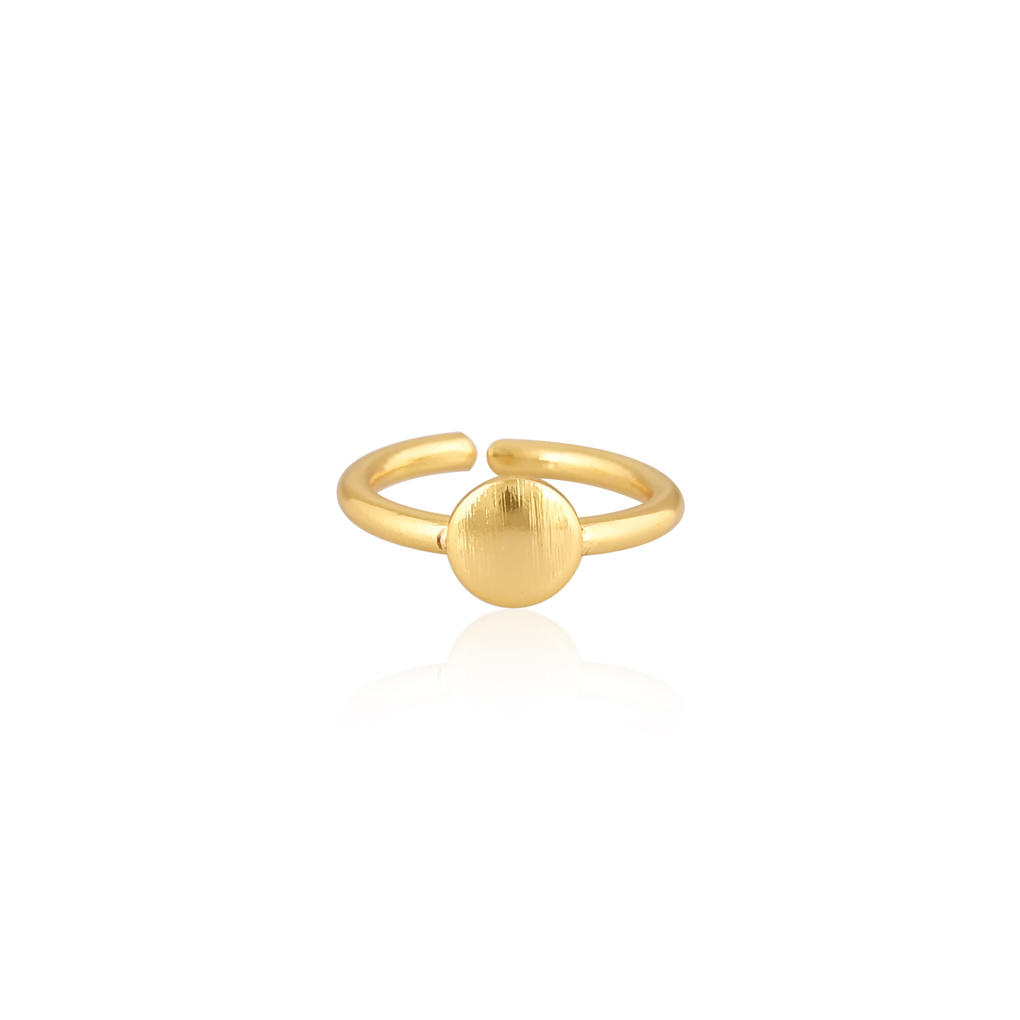 Wholesale Lot 25 Piece Yellow Gold Plated Plain Brass Handmade Designer Adjustable Womens Ring
