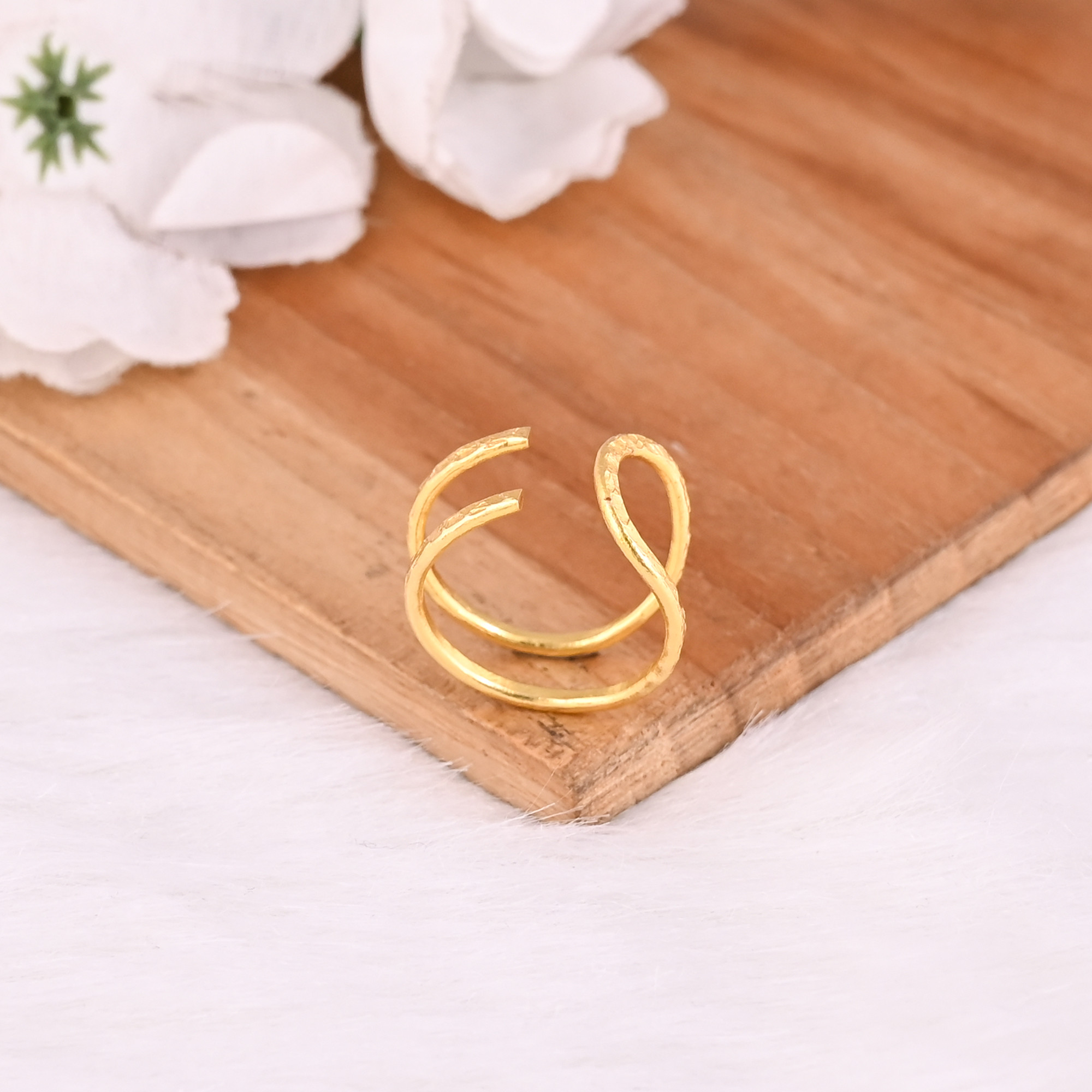Wholesale Lot 25 Piece Yellow Gold Plated Brass Handmade Adjustable Boho Ring Perfect Gift For Her