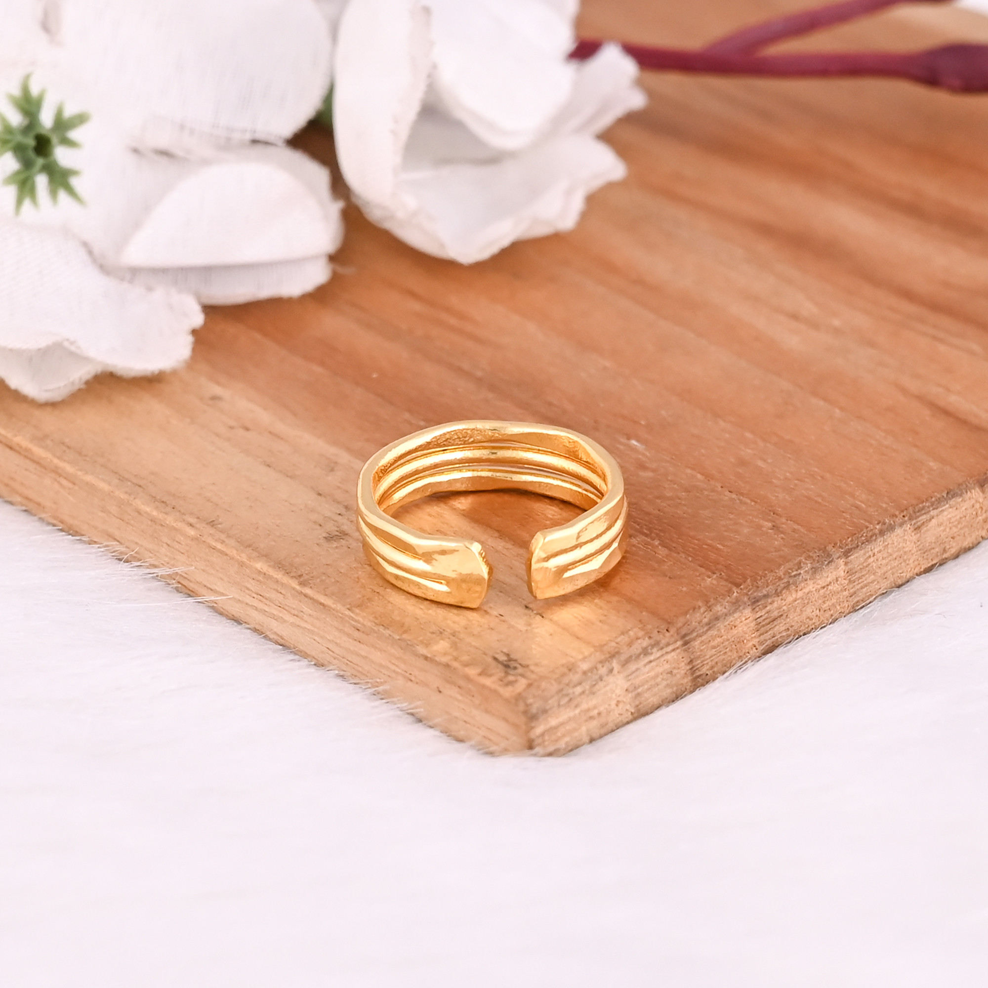 Wholesale Lot 25 Piece Yellow Gold Plated Brass Handmade Stackable Designer Ring Anniversary Gift Adjustable Ring Jewelry