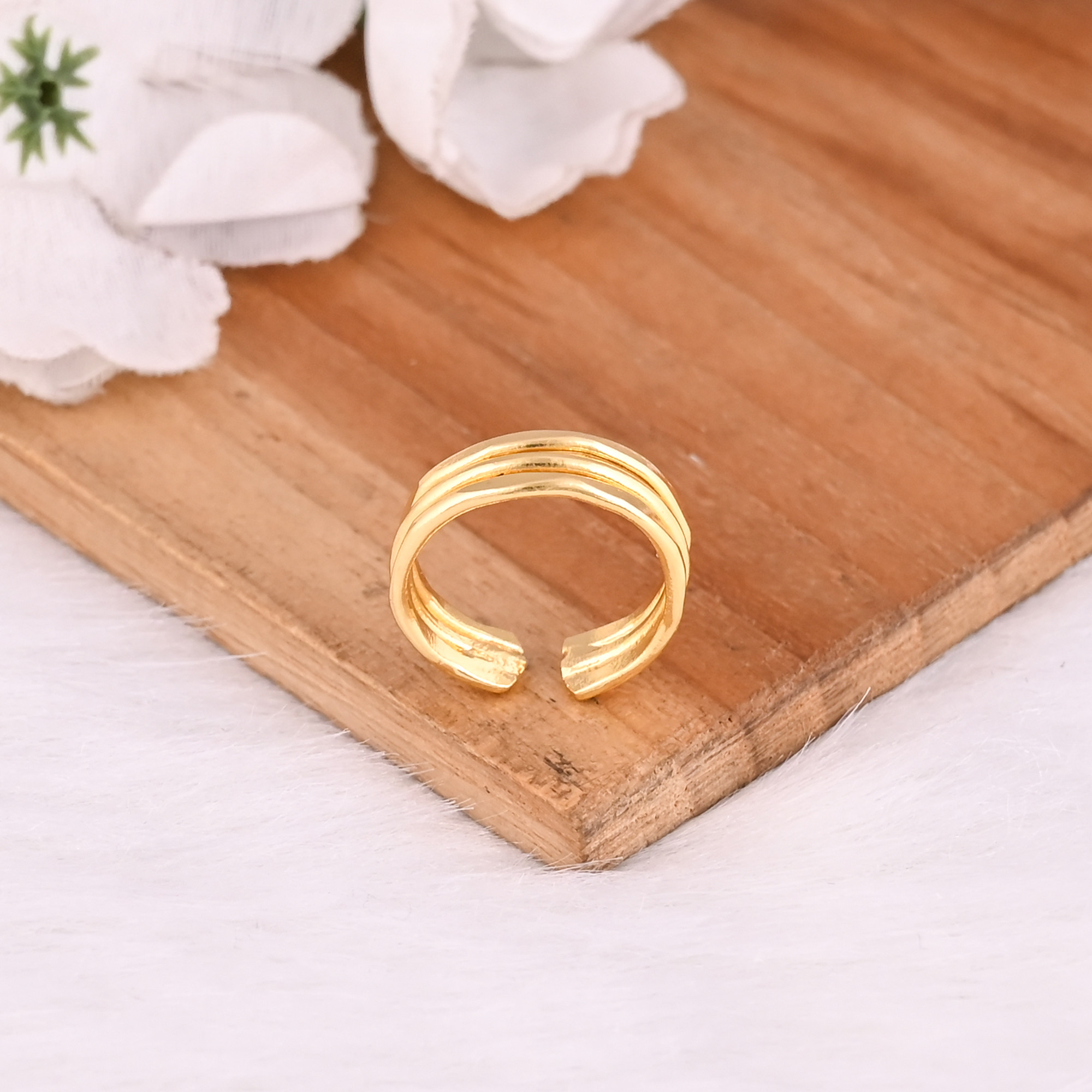 Wholesale Lot 25 Piece Yellow Gold Plated Brass Handmade Stackable Designer Ring Anniversary Gift Adjustable Ring Jewelry