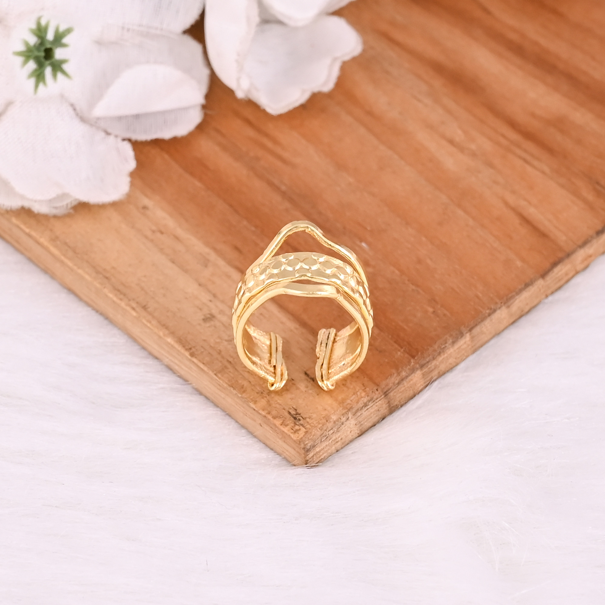 Wholesale Lot 25 Piece Yellow Gold Plated Plain Brass Handmade Boho Designer Unique Gift Charm Jewelry Adjustable Ring