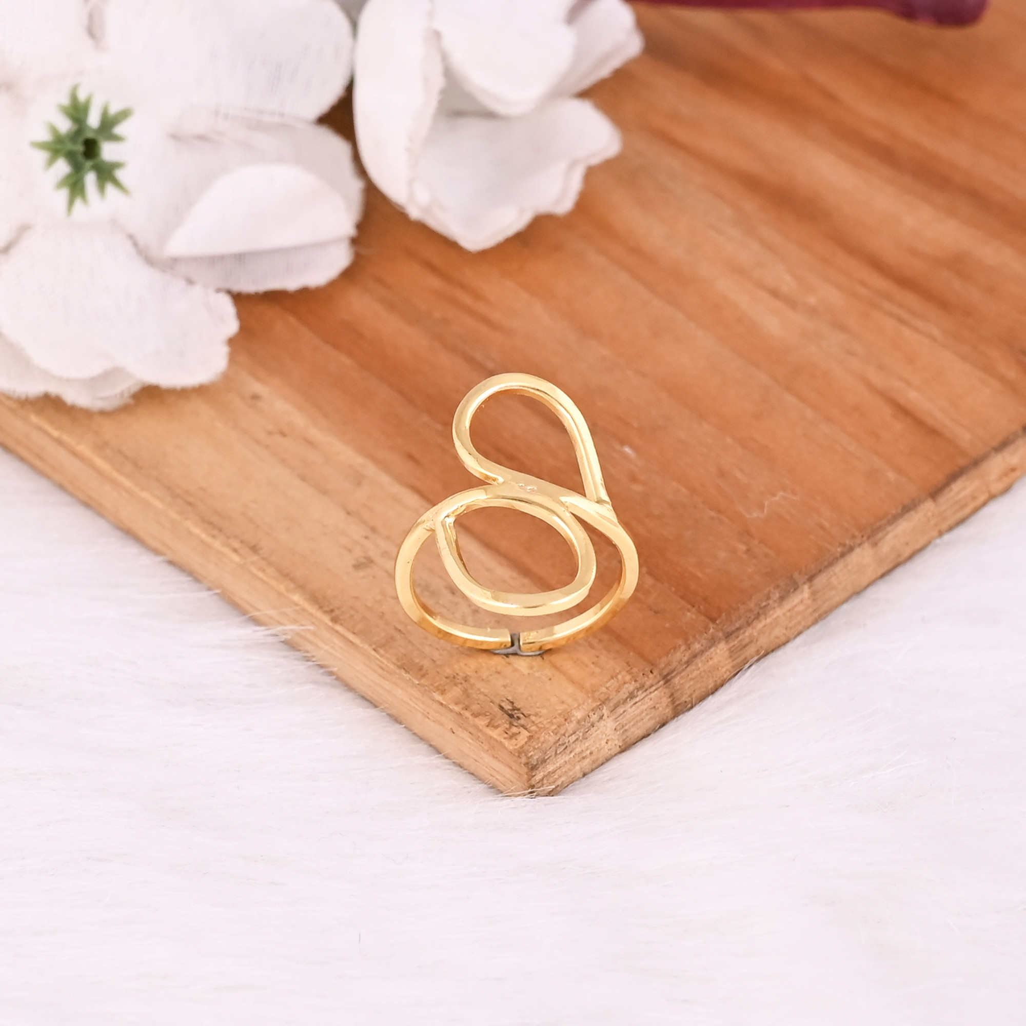 Wholesale Lot 25 Piece Yellow Gold Plated Plain Brass Handmade Designer Minimalist Ring Stackable Ring