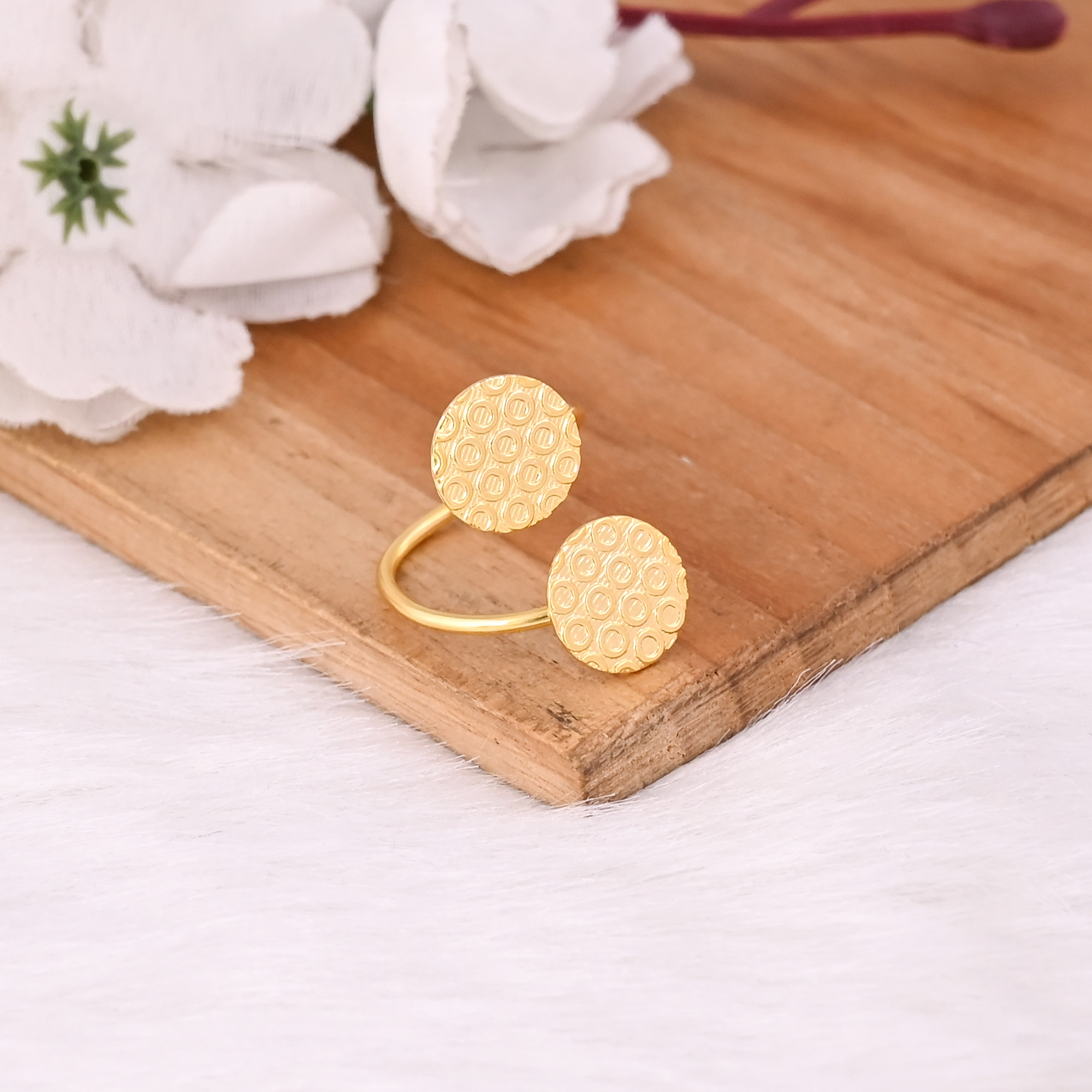 Wholesale Lot 25 Piece Yellow Gold Plated Plain Brass Handmade Designer Birthday Gift Womens Adjustable Ring
