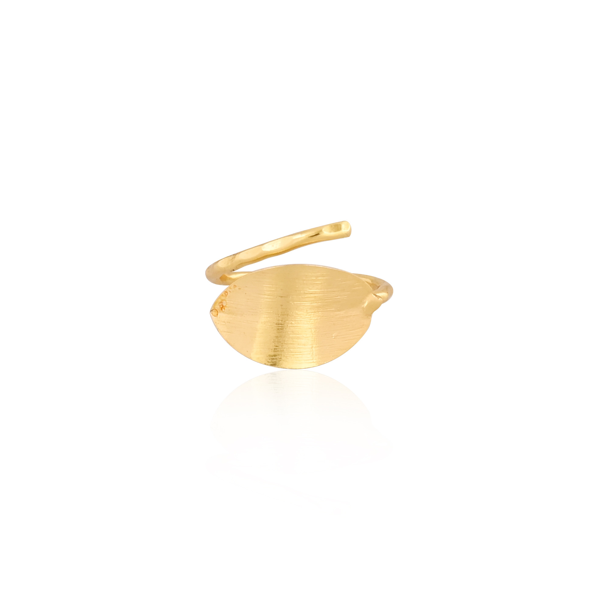 Wholesale Lot 25 Piece Yellow Gold Plated Brass Handmade Leaf Designer Matte Finish Dainty Ring