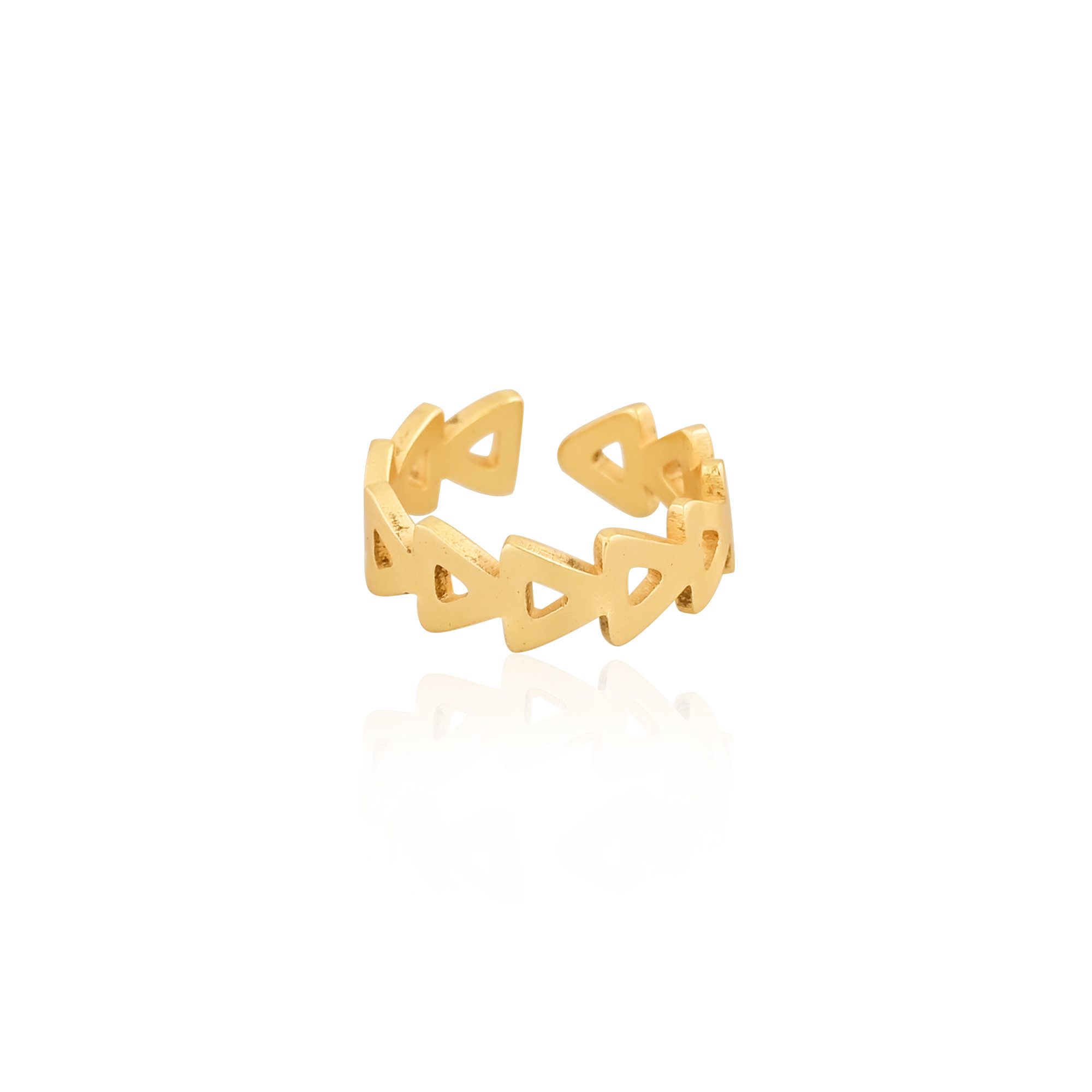 Wholesale 25 Piece Yellow Gold Plated Brass Adjustable Ring Handmade Designer Minimalist