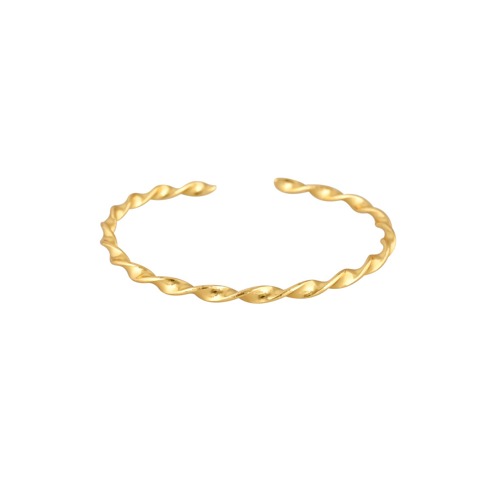 Image of Yellow Gold Plated Brass Adjustable Cuff bangle Bracelet Handmade Charm Jewelry Unique Gift