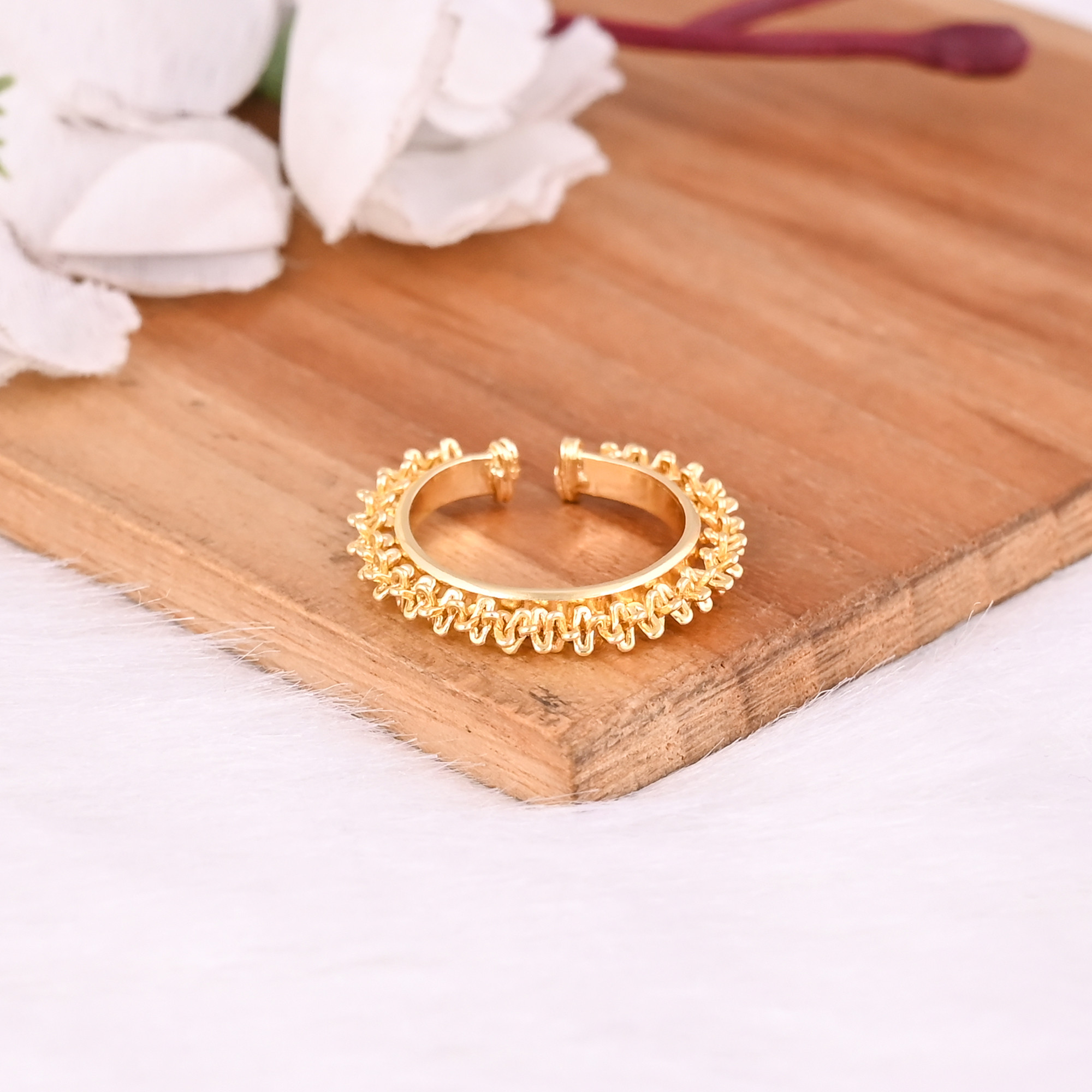 Wholesale Lot 25 Piece Yellow Gold Plated Brass Handmade Designer Women Gift Adjustable Ring Bohemian Ring