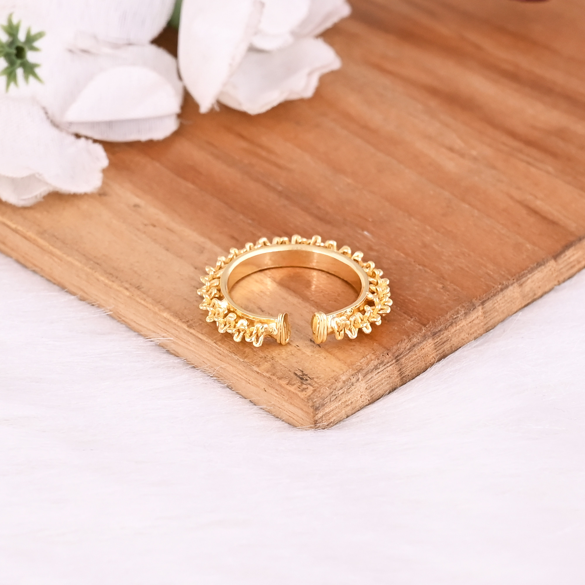 Wholesale Lot 25 Piece Yellow Gold Plated Brass Handmade Designer Women Gift Adjustable Ring Bohemian Ring