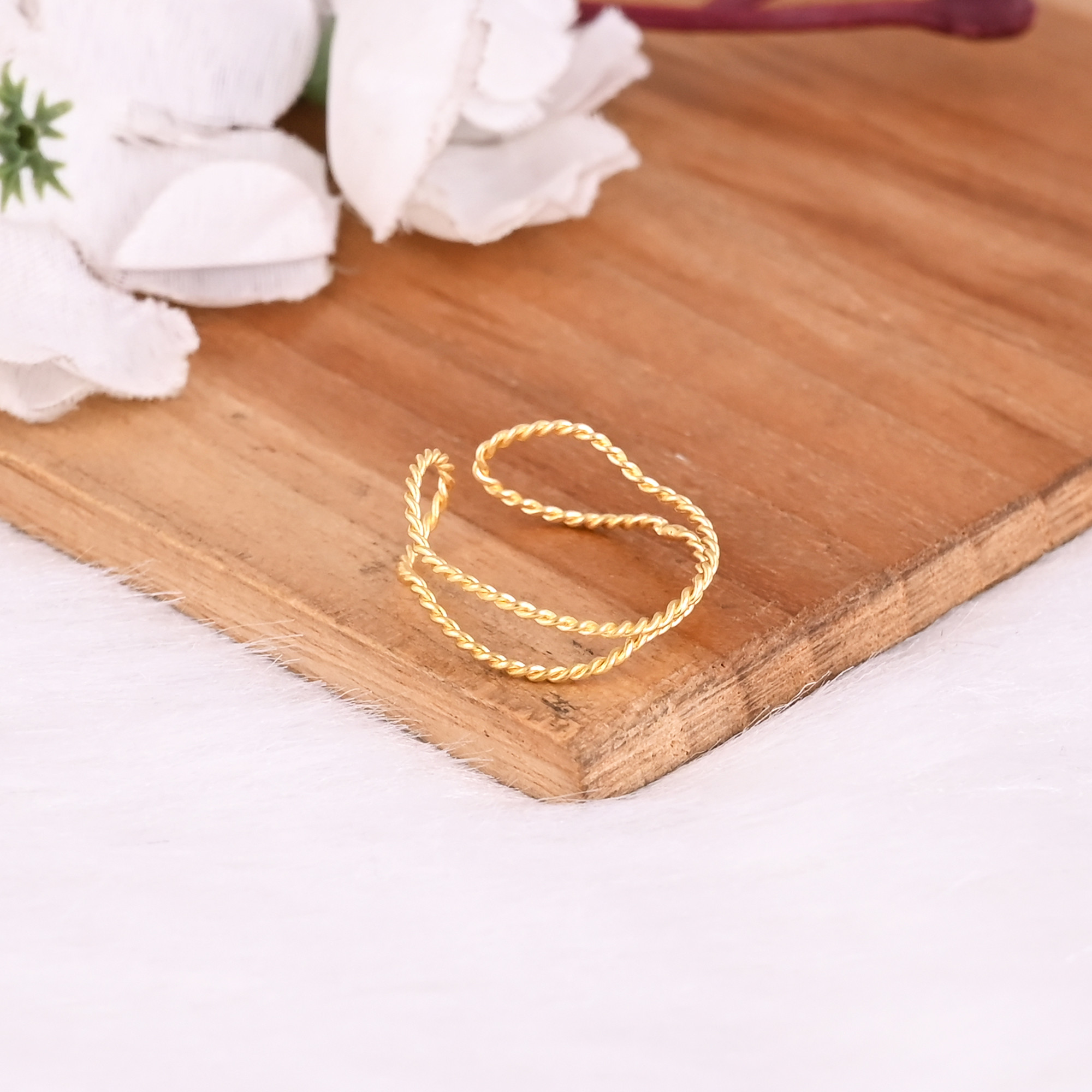 Wholesale Lot 25 Piece Yellow Gold Plated Brass Handmade Adjustable Unique Ring Wedding Anniversary Gifts Jewelry
