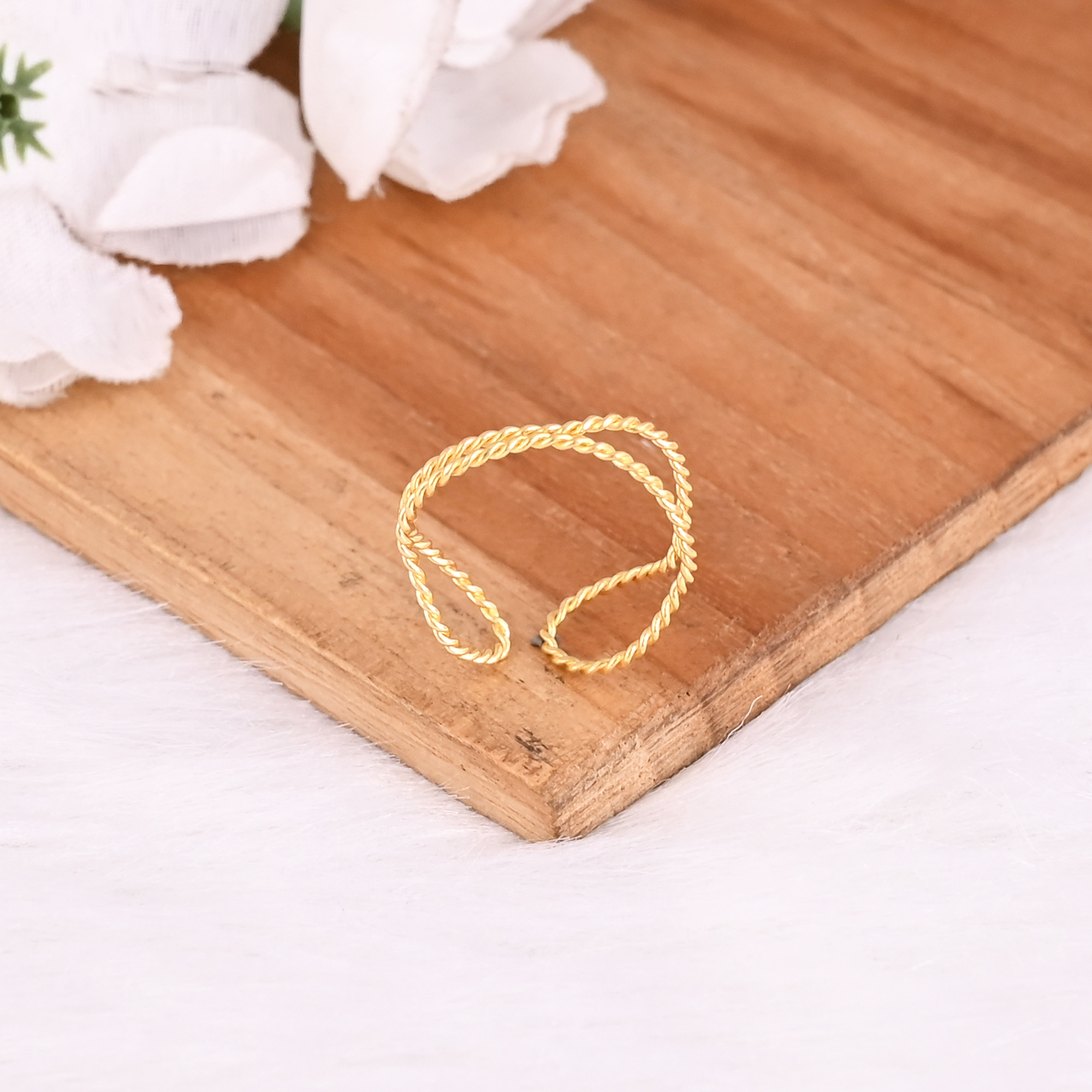 Wholesale Lot 25 Piece Yellow Gold Plated Brass Handmade Adjustable Unique Ring Wedding Anniversary Gifts Jewelry