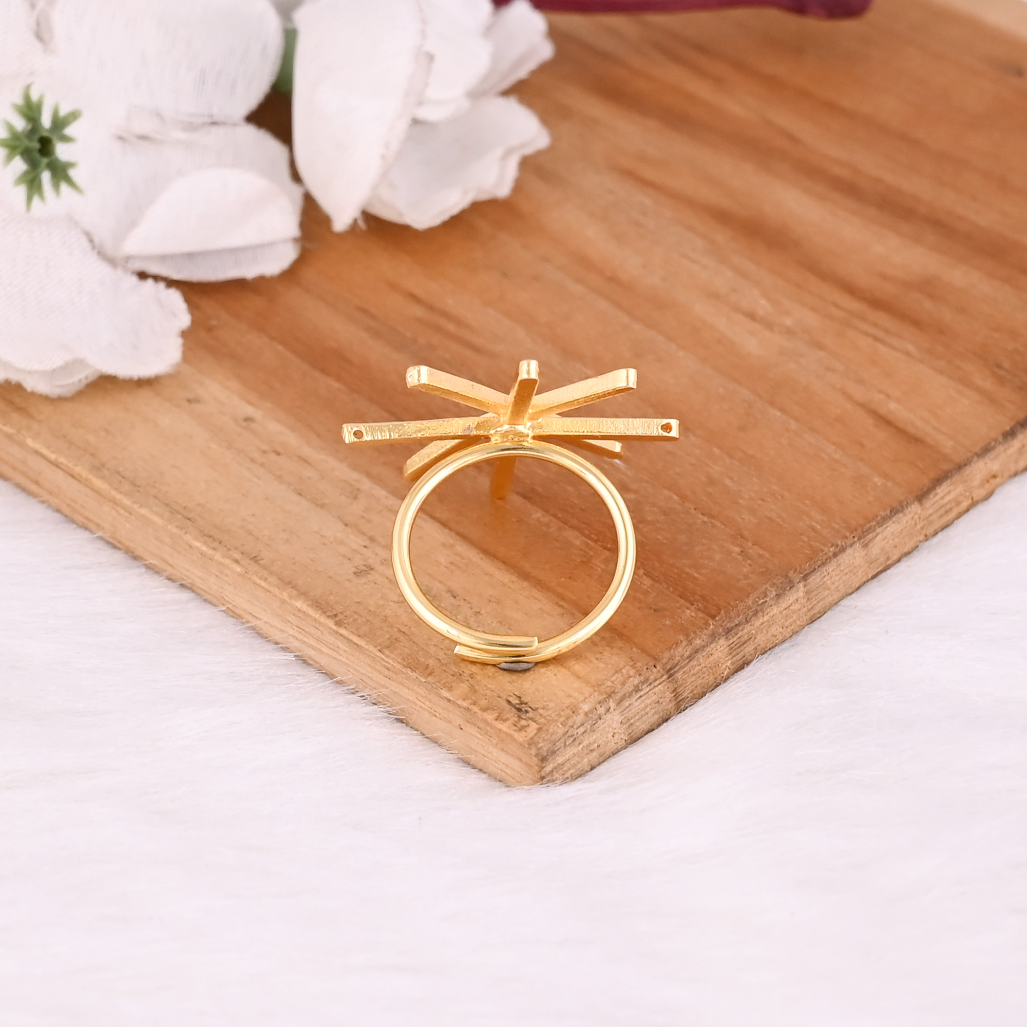 Wholesale Lot 25 Piece Yellow Gold Plated Plain Brass Handmade Boho Designer Unique Gift Charm Jewelry Adjustable Ring