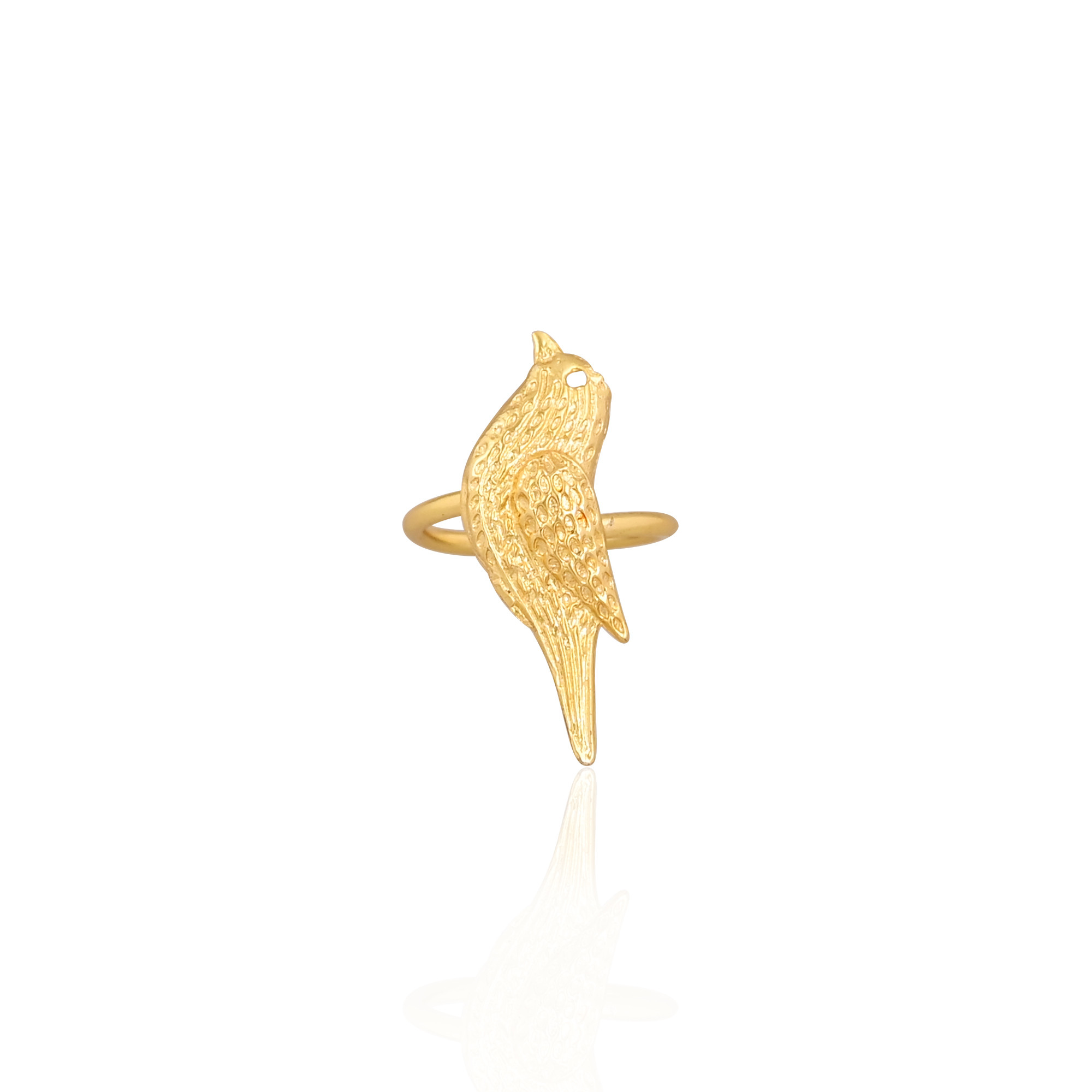Wholesale Lot 25 Piece Yellow Gold Plated Brass Ring Unique Gift Charm Jewelry Bird Designer Ring Gift For Her