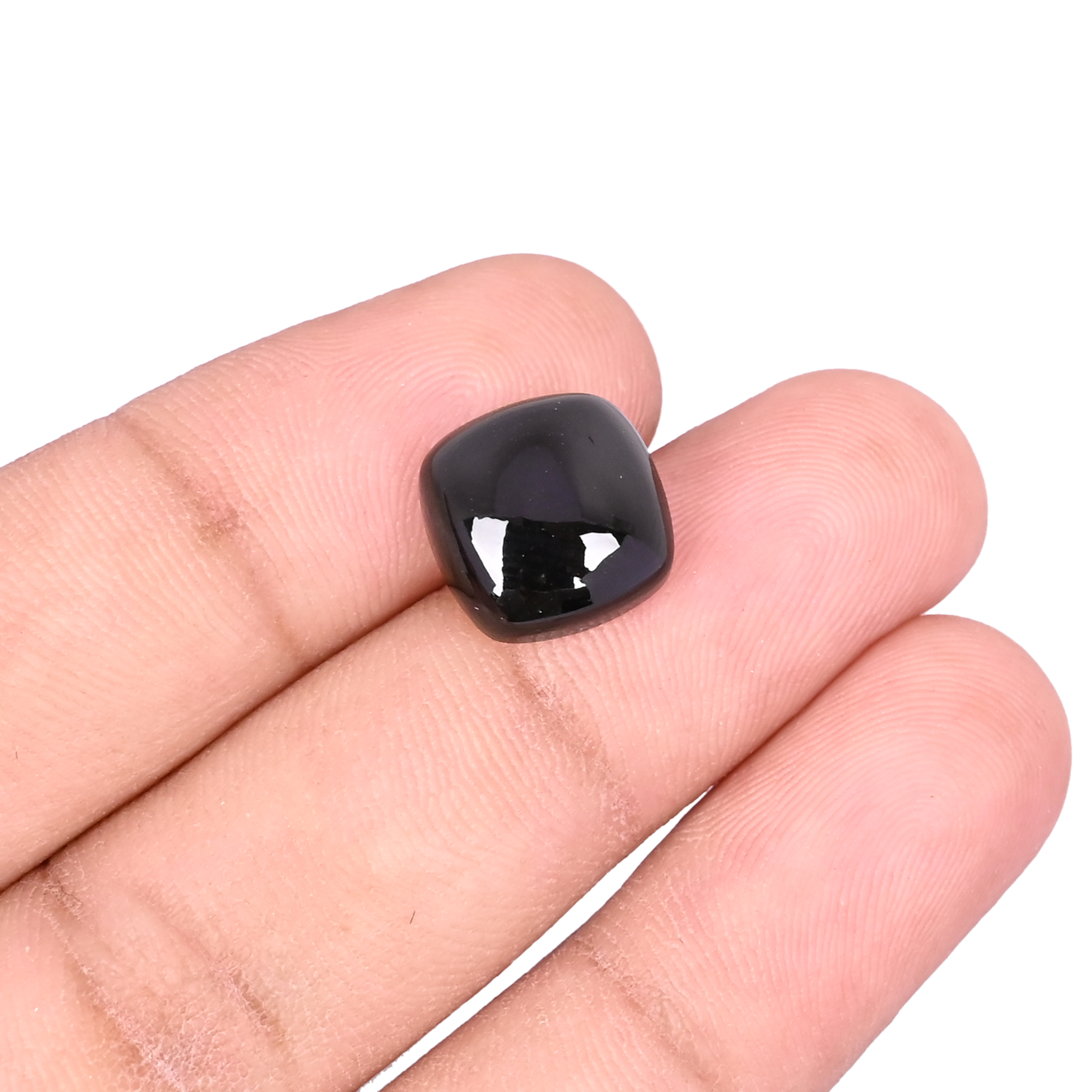 Black Onyx Loose Gemstone Cushion Shape 61 Carat 12x12mm