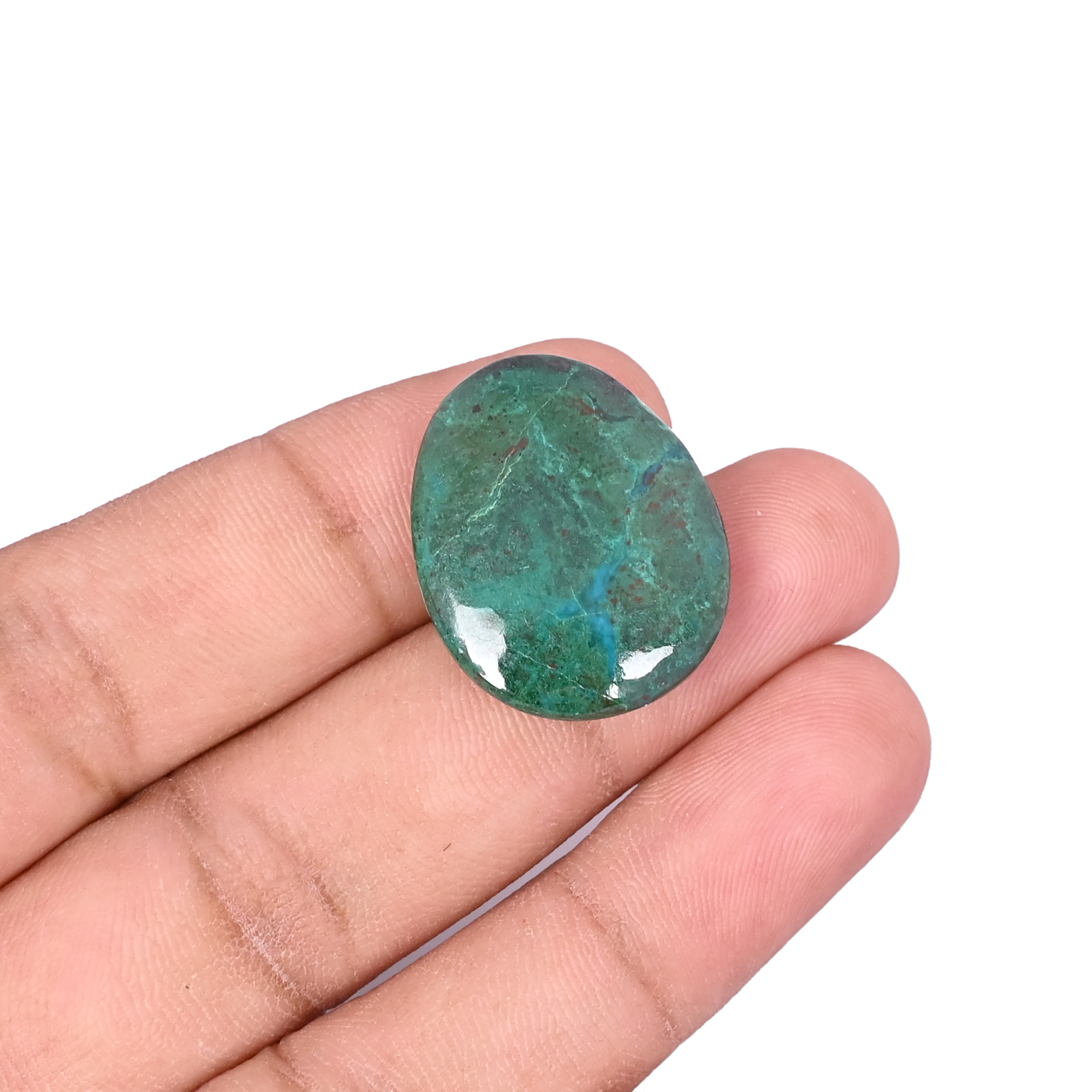 Natural Chrysocolla 3060 Carat 25x20mm Fancy Shape Loose Gemstone
