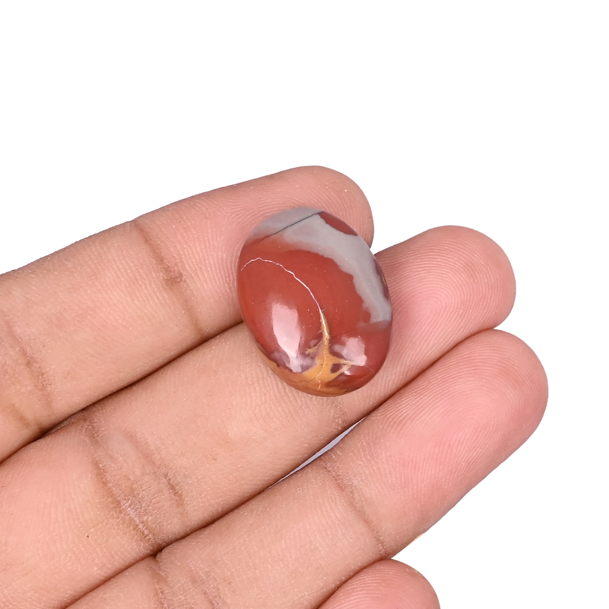 Red Jasper Loose Gemstone Oval Shape 1740 Carat 22x16mm