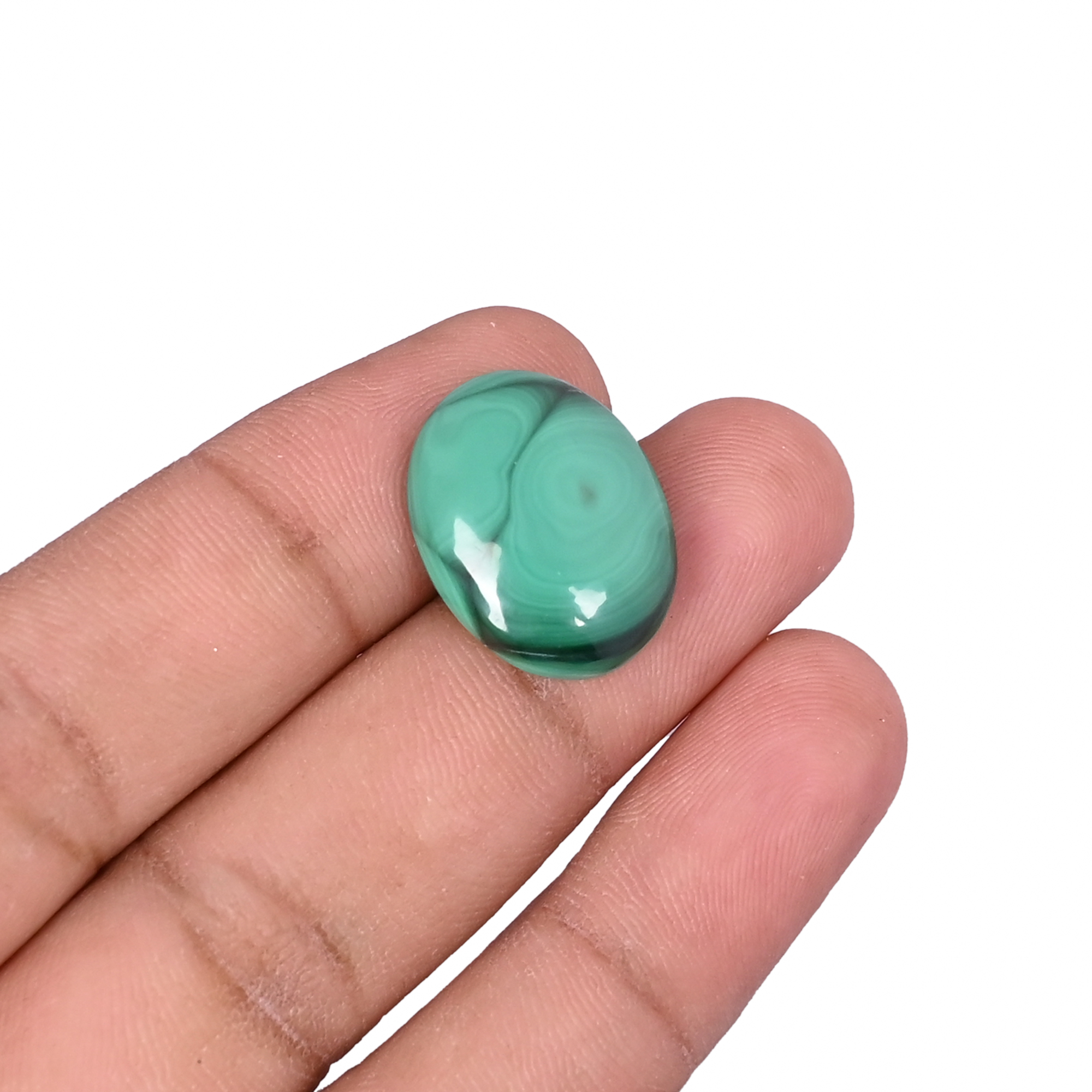 Natural Malachite 203 Carat 20X16mm Oval Shape Loose Gemstone