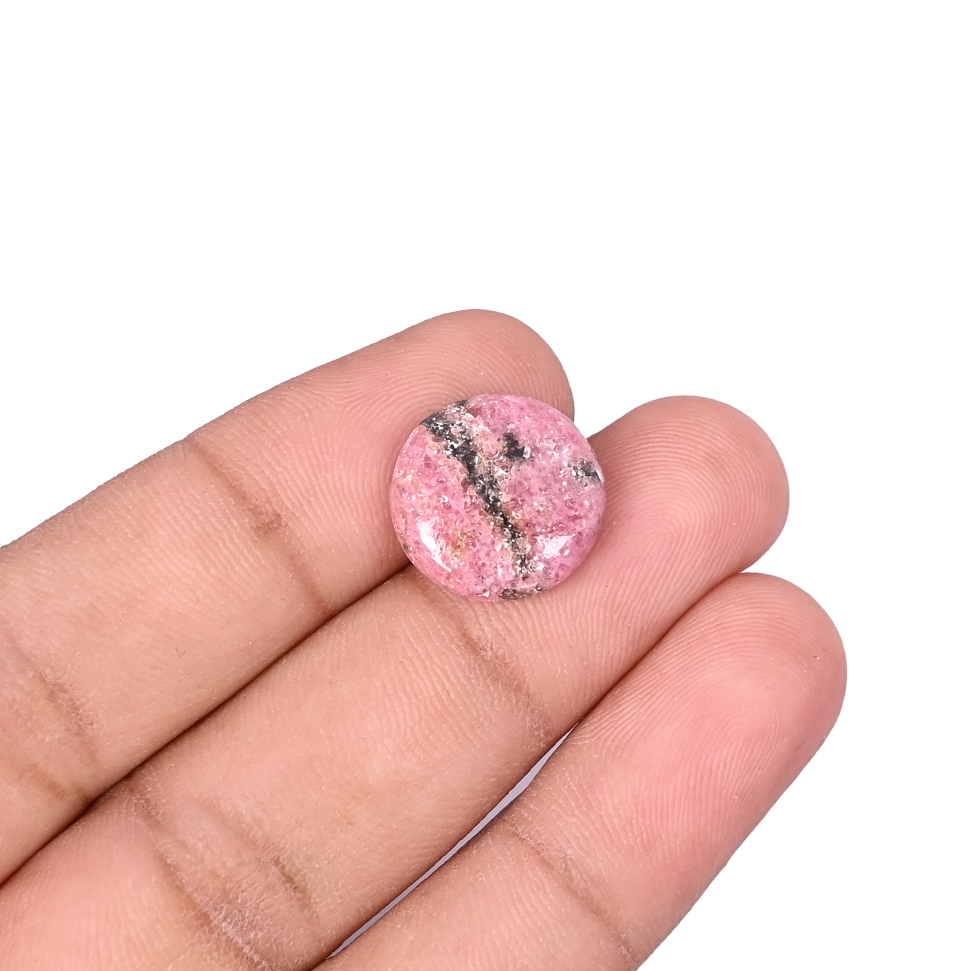Natural Rhodonite Round Shape 15mm 1060 Carat