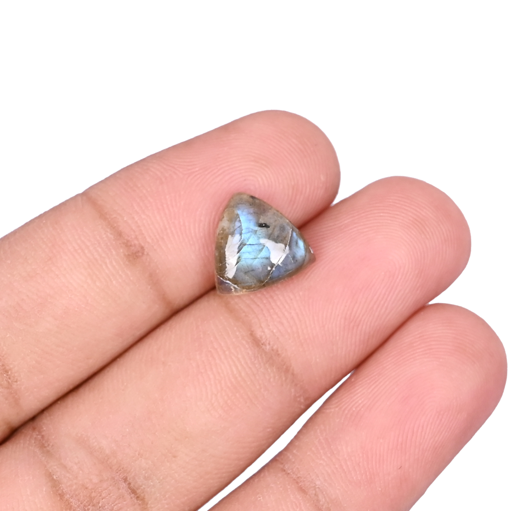 Labradorite Gemstone Trillion Shape 390 Carat 11mm