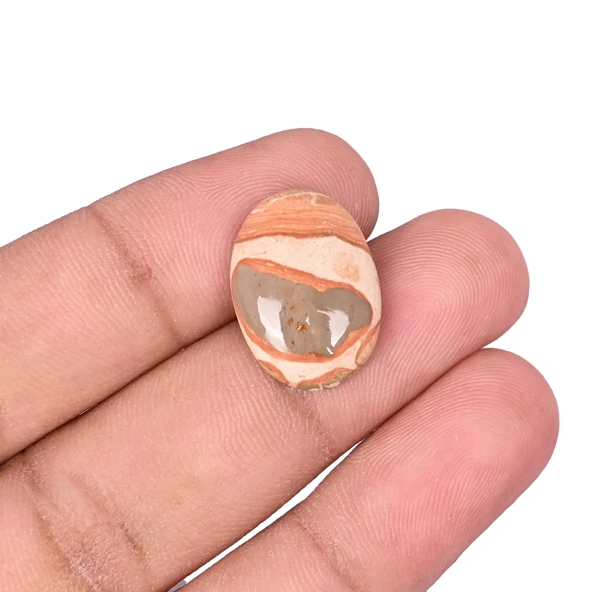 Imperial Jasper Loose Gemstone Oval Shape 95 Carat 19x14mm