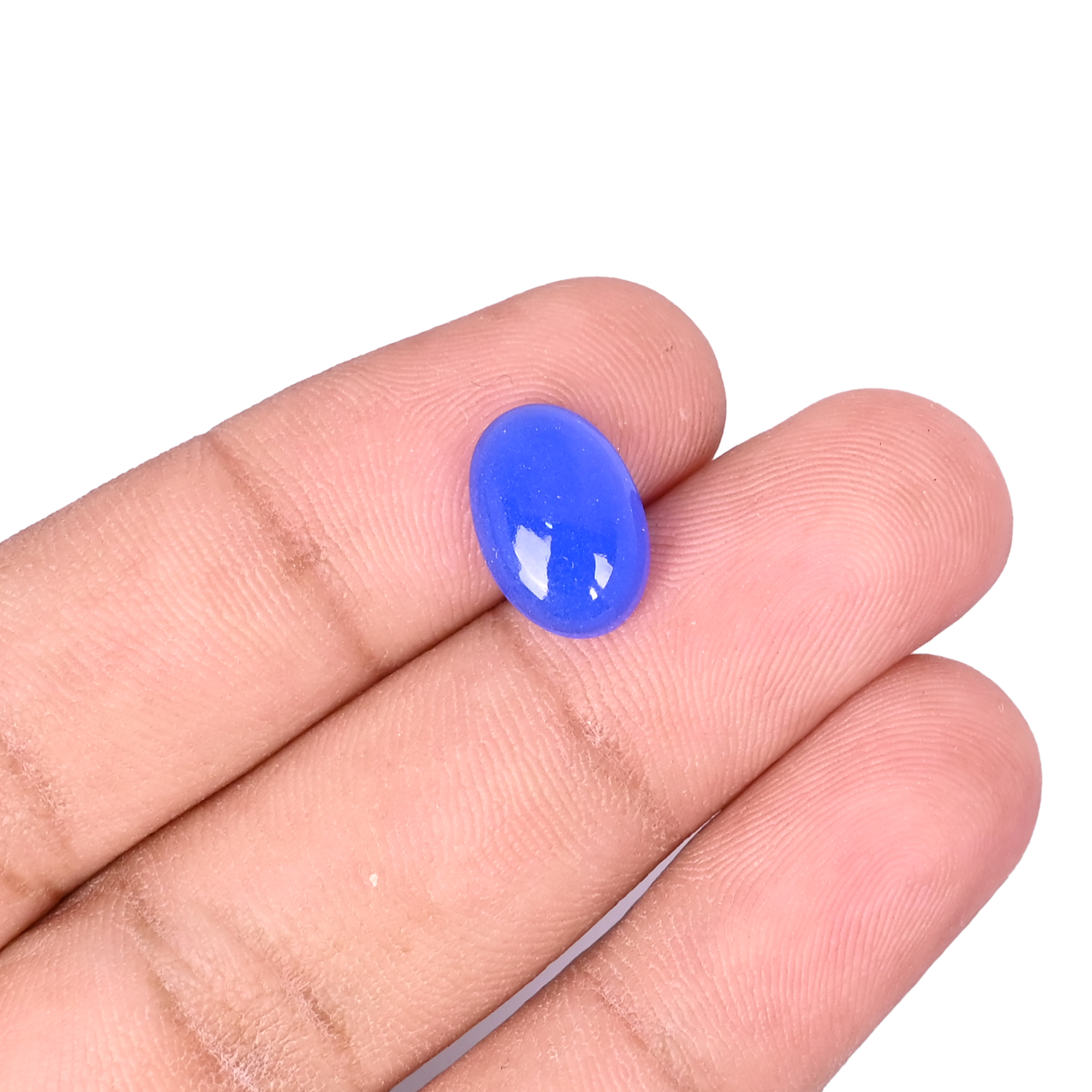 Blue chalcedony Loose Gemstone Oval Shape 37 Carat 9x13mm
