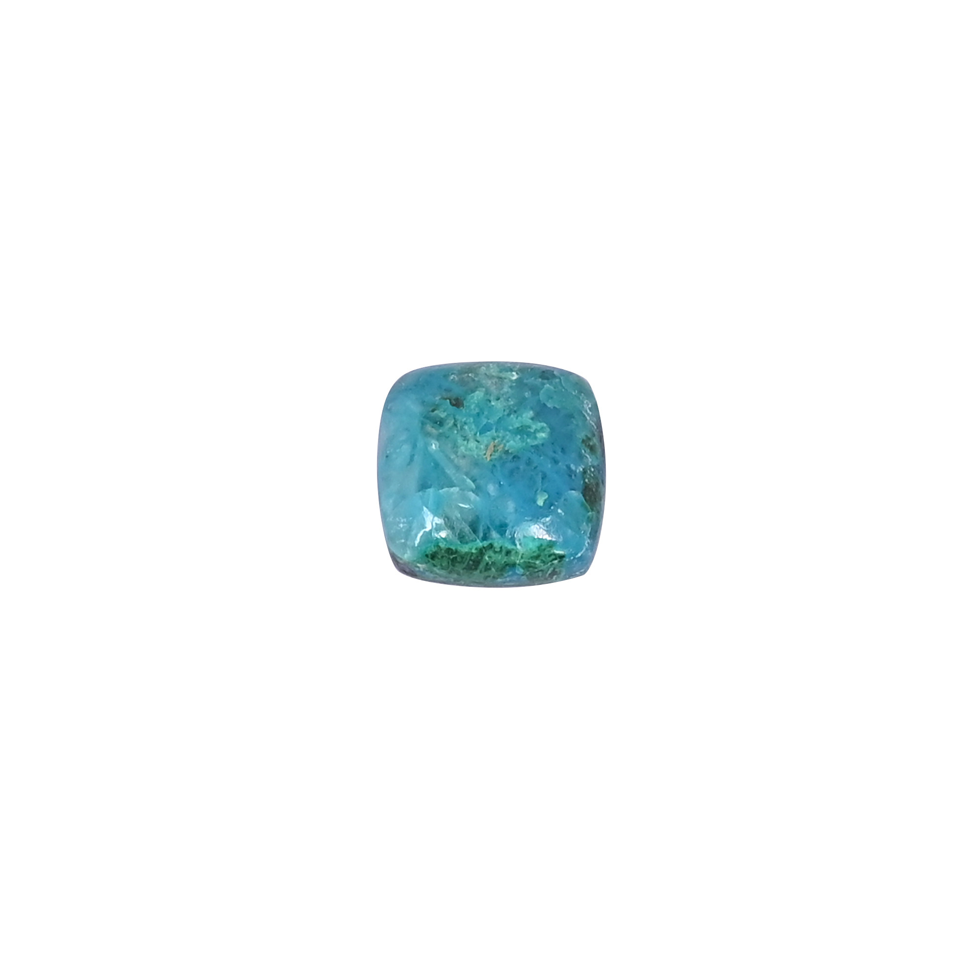 Natural Chrysocolla Cushion Cabochon 12mm 75 Cts