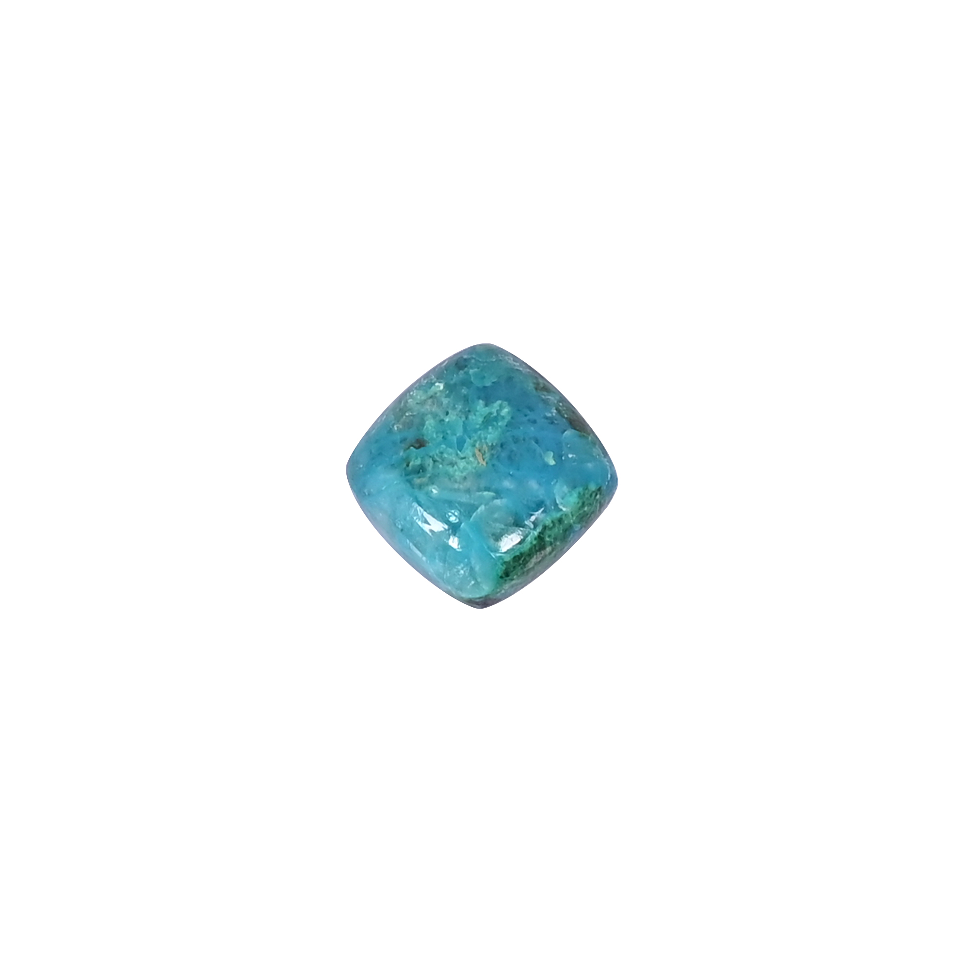 Natural Chrysocolla 75 Carat 12mm Cushion Shape Loose Gemstone